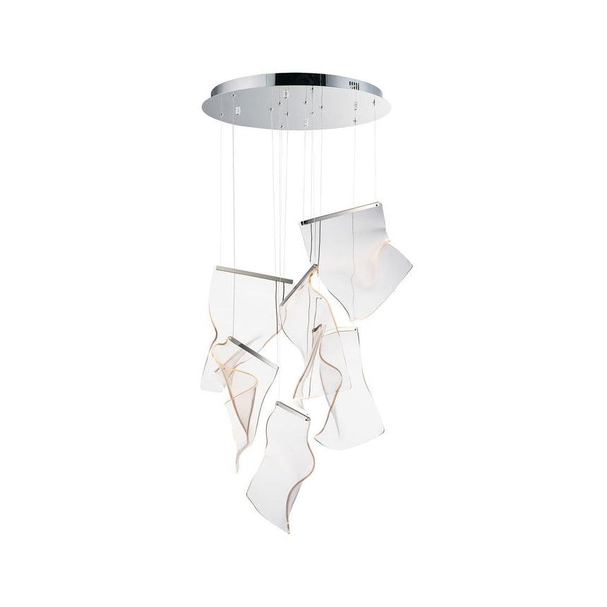 Lucuian Chandelier Acrylic LED Abstract Floating