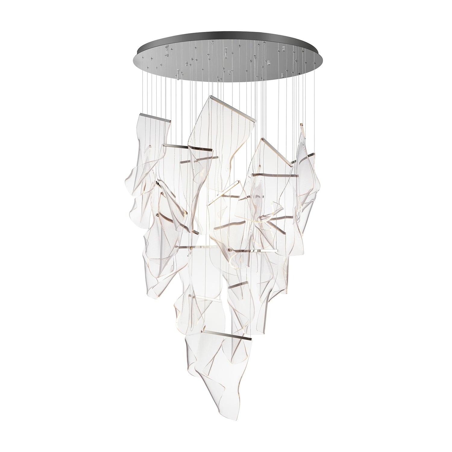 Lucuian Chandelier Acrylic LED Abstract Floating