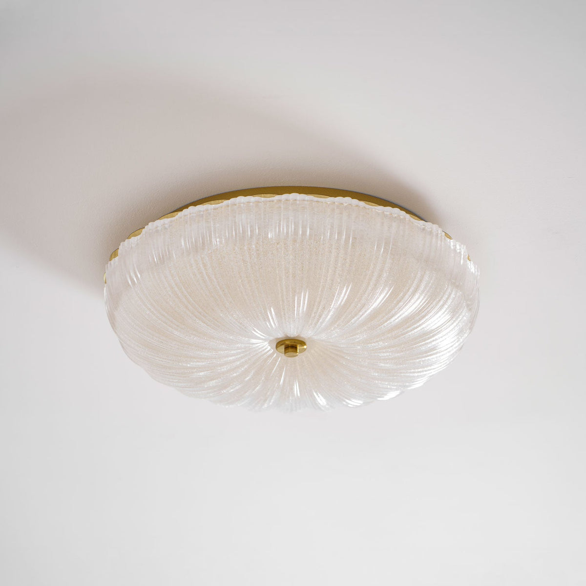 Delafield Ripple Glass Flush Mount Ceiling Light