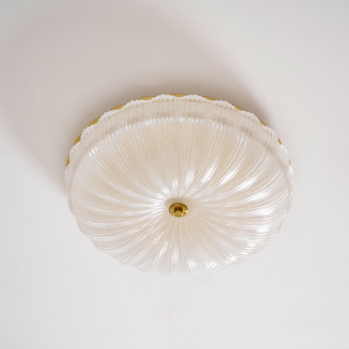 Delafield Ripple Glass Flush Mount Ceiling Light