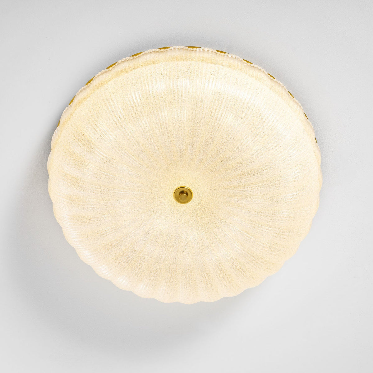 Delafield Ripple Glass Flush Mount Ceiling Light