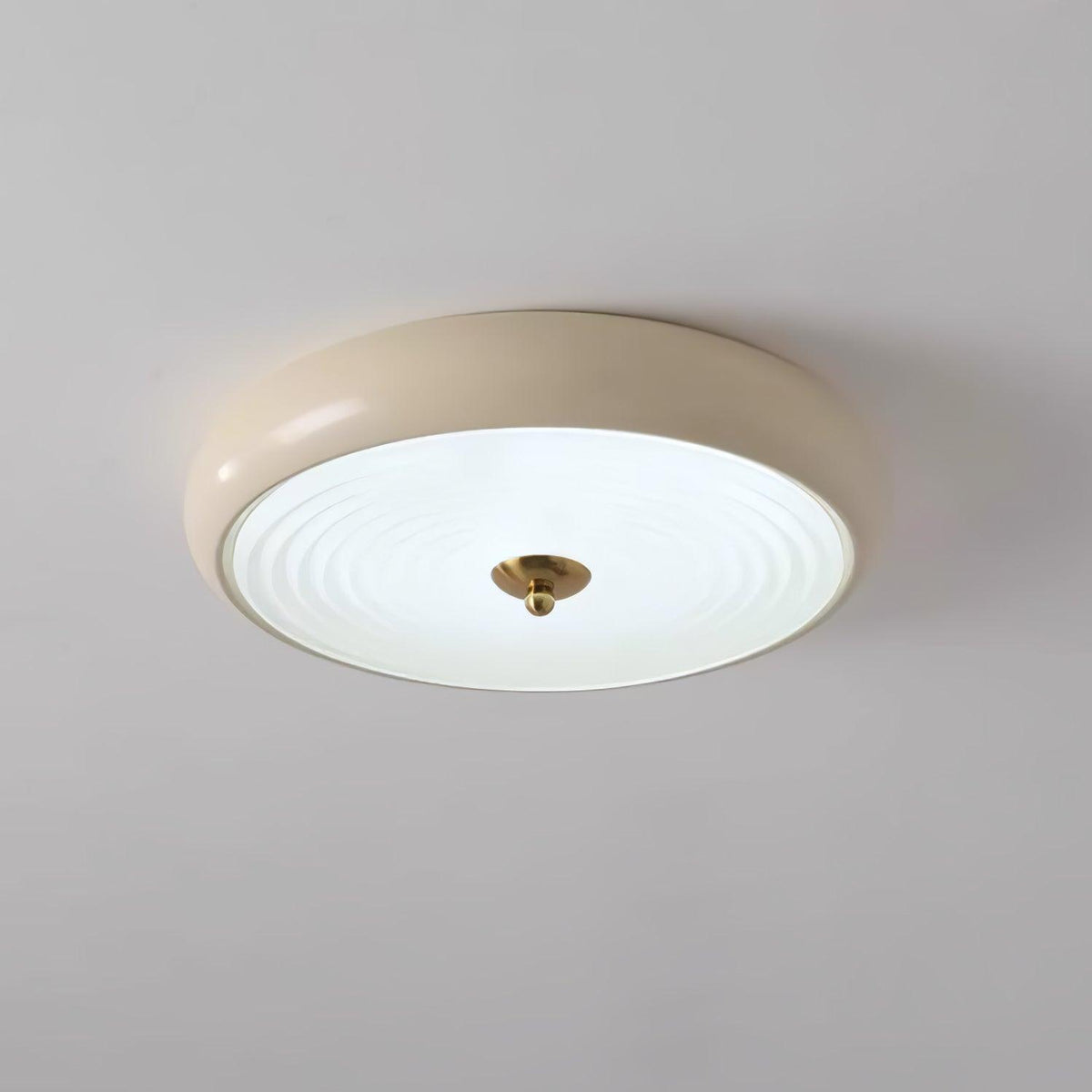 Utheara Modern Minimalist Ripple Cream Glass Ceiling Lamp
