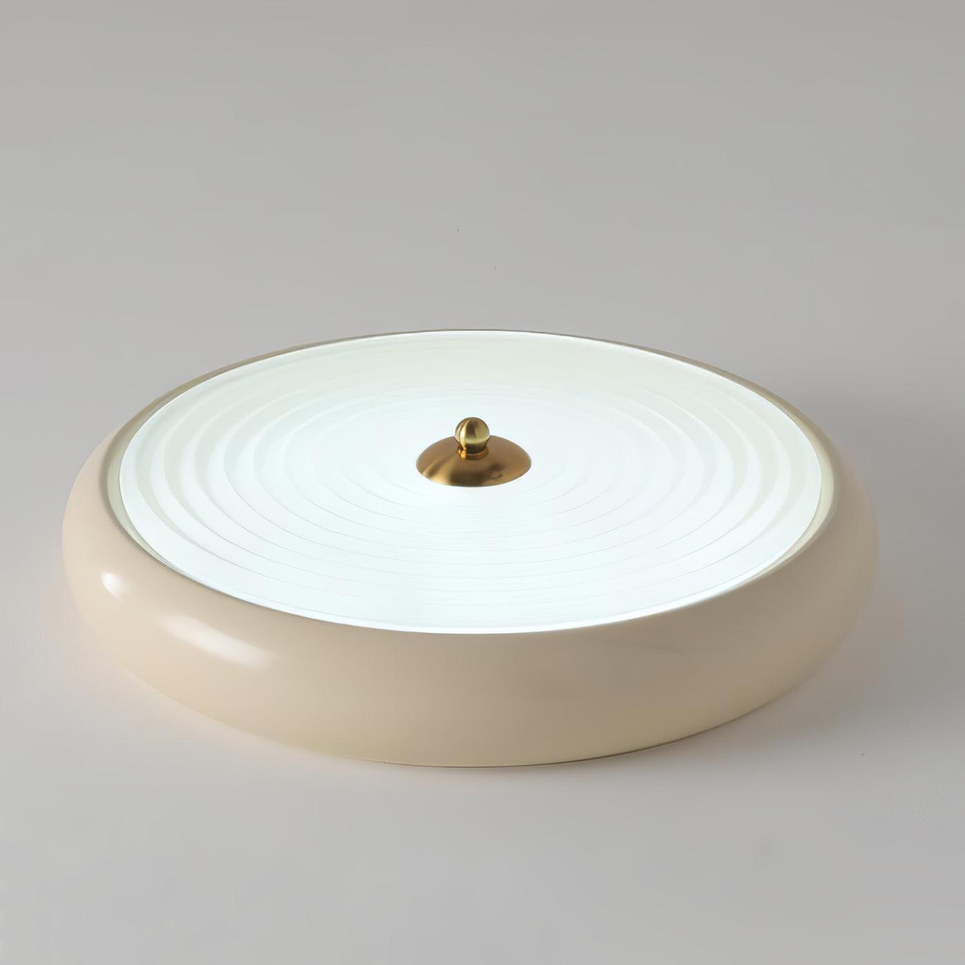 Utheara Modern Minimalist Ripple Cream Glass Ceiling Lamp
