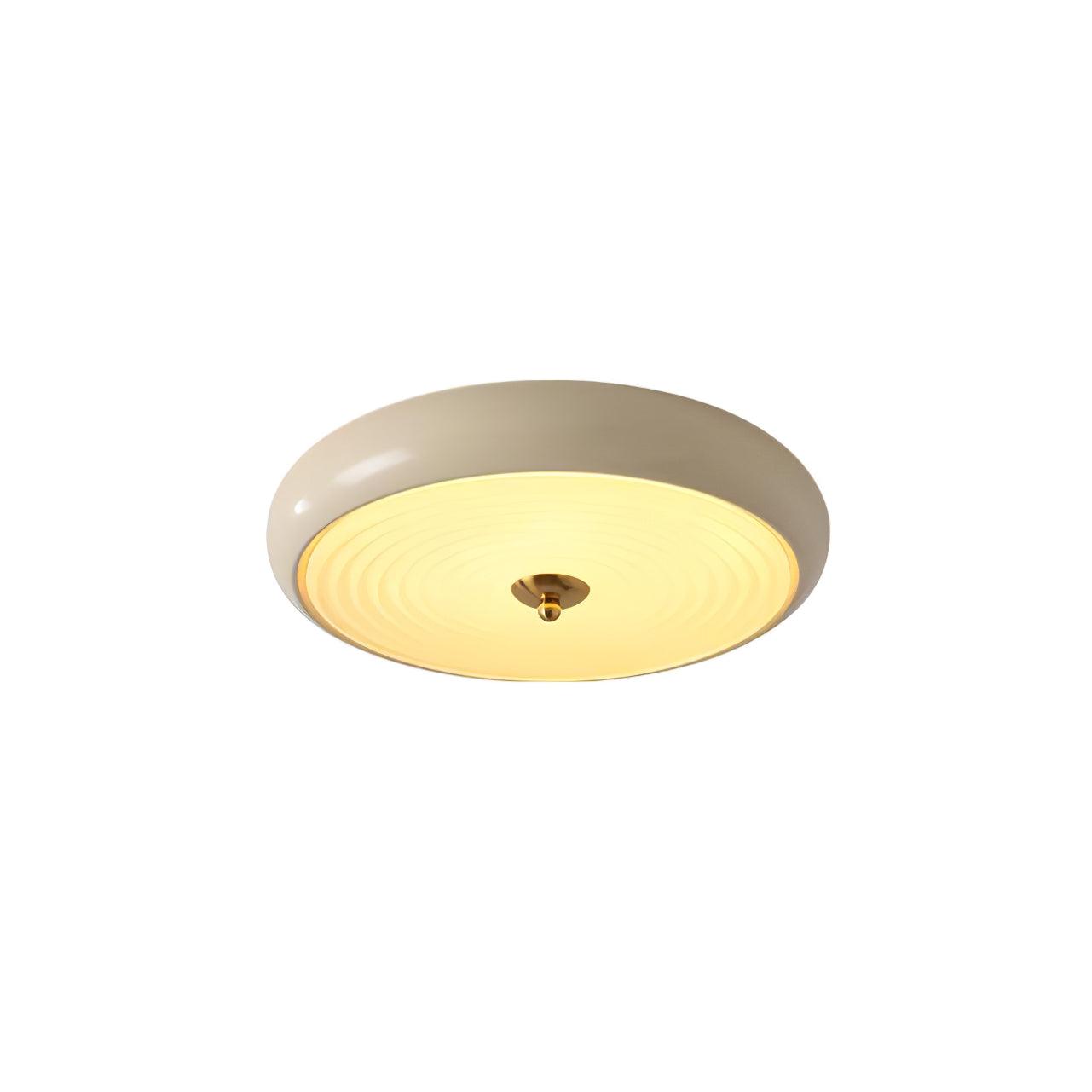 Utheara Modern Minimalist Ripple Cream Glass Ceiling Lamp