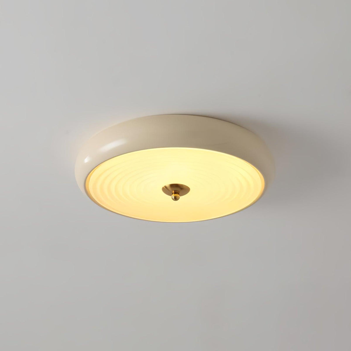Utheara Modern Minimalist Ripple Cream Glass Ceiling Lamp