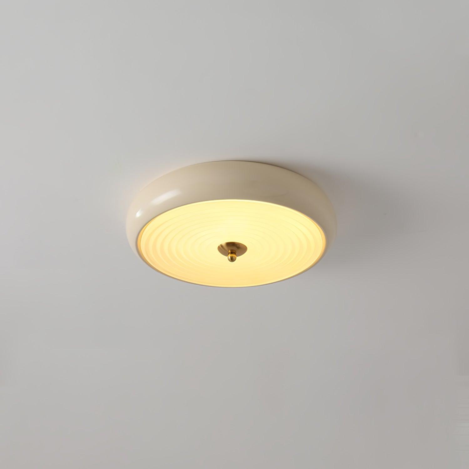 Utheara Modern Minimalist Ripple Cream Glass Ceiling Lamp