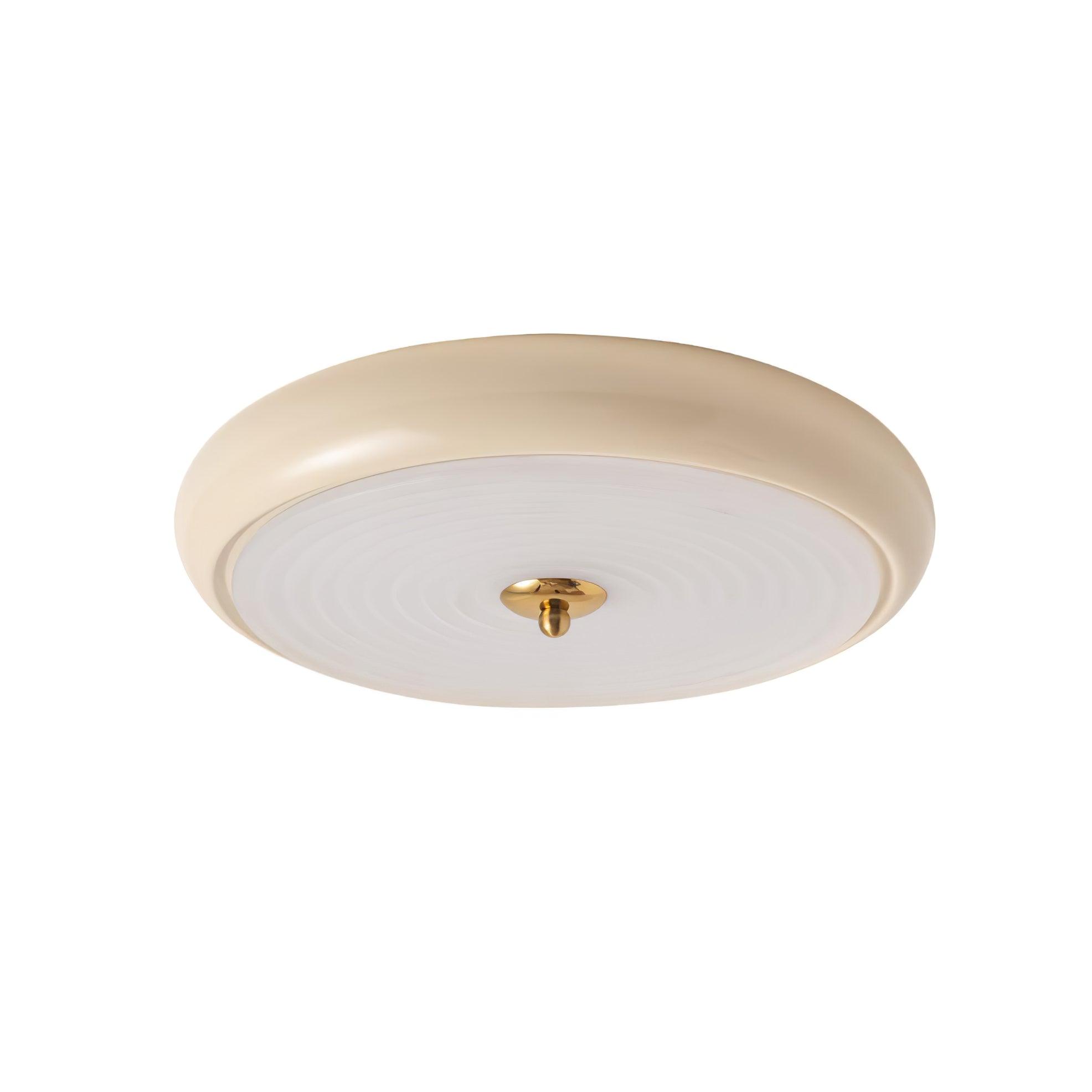 Utheara Modern Minimalist Ripple Cream Glass Ceiling Lamp
