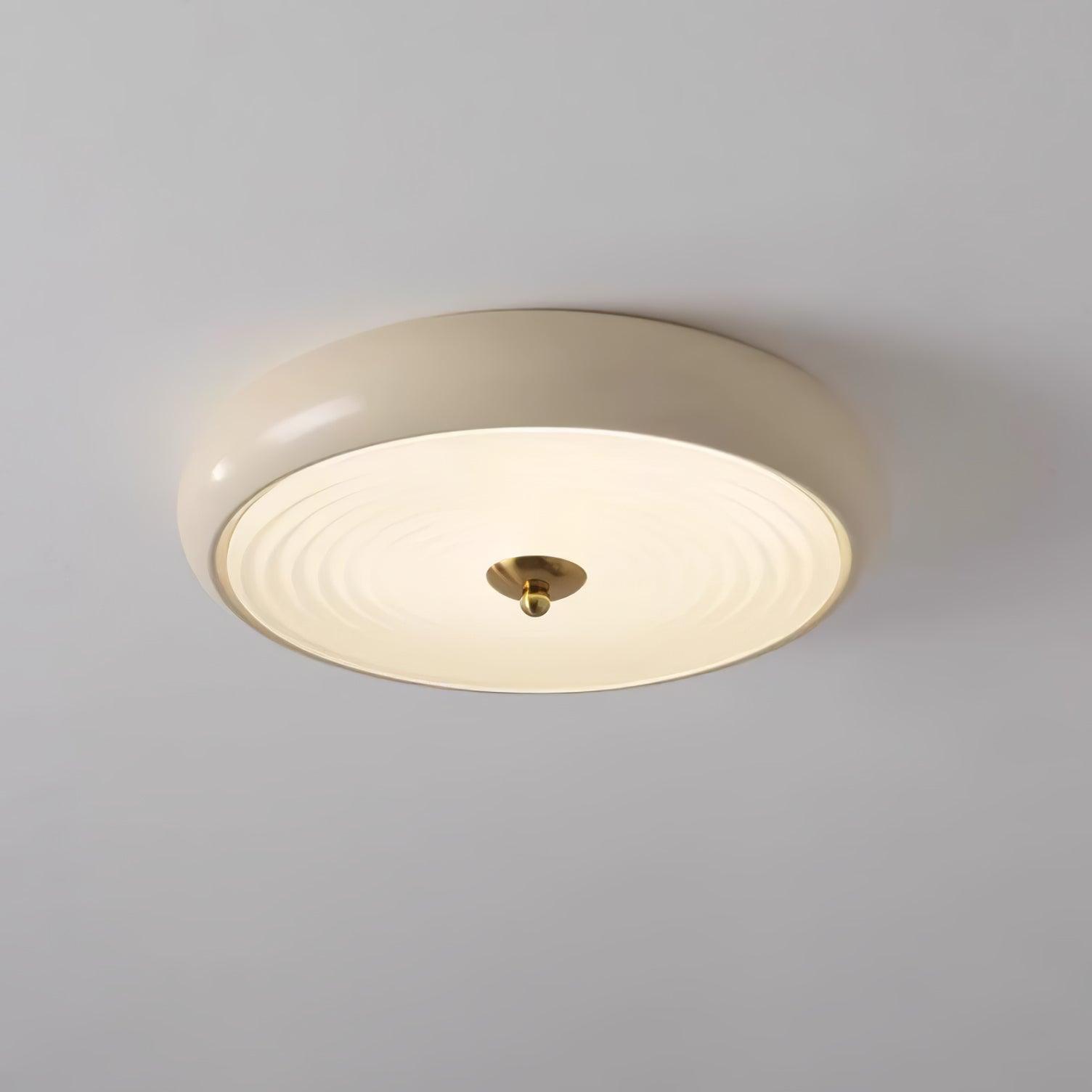 Utheara Modern Minimalist Ripple Cream Glass Ceiling Lamp
