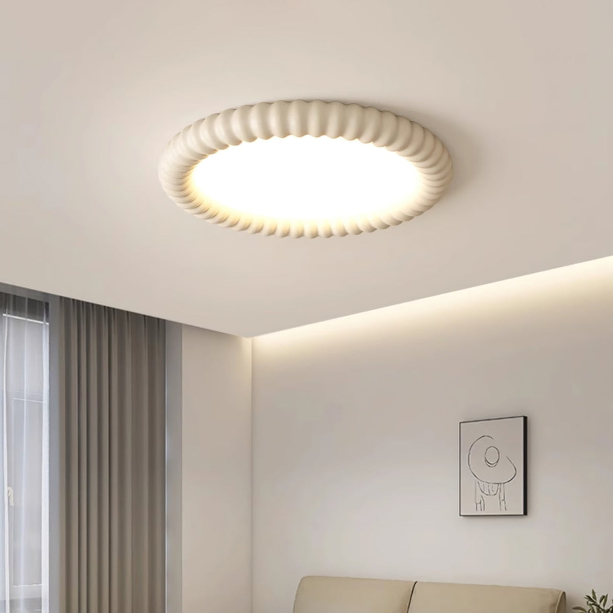 Ulire Nordic Art Ripple Resin Ceiling Light
