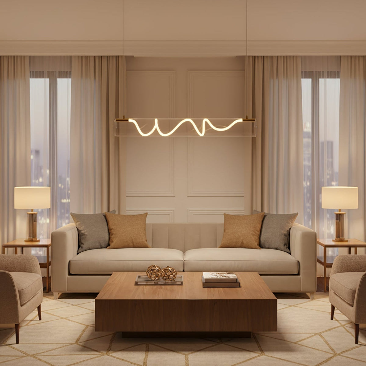 Ripple Linear Pendant Lamp