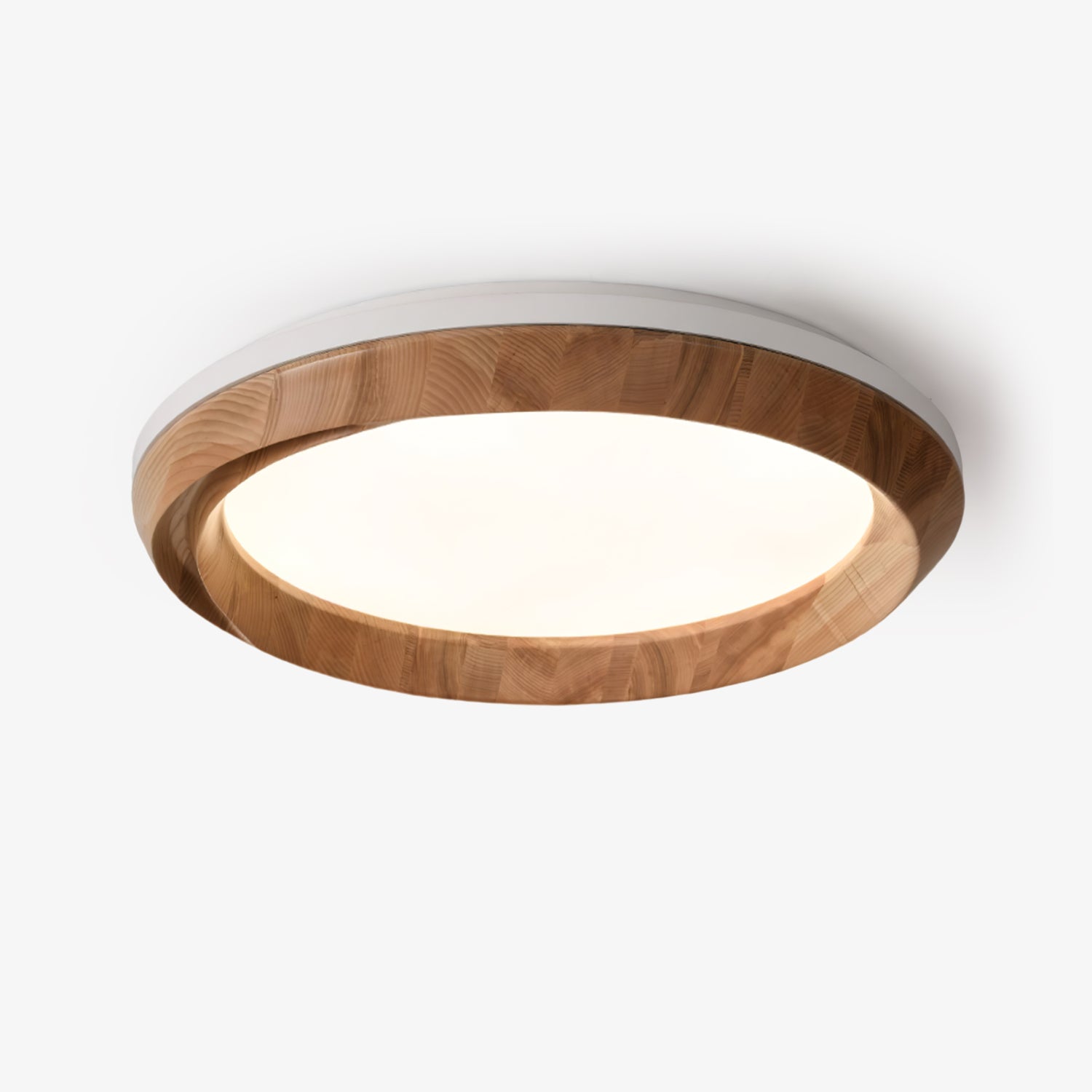 Aurdoreth Modern Minimalist Ripple Wood Ceiling Light