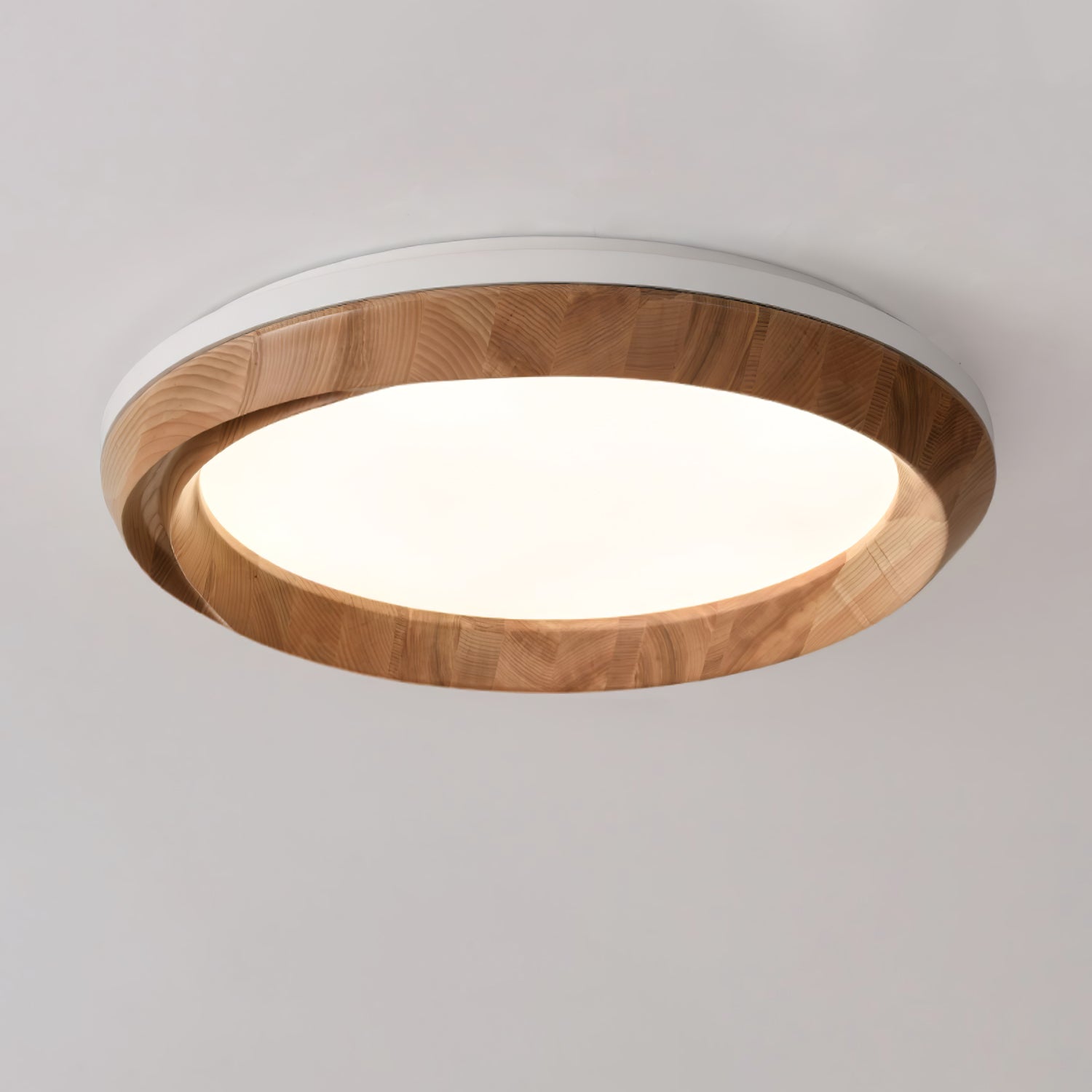 Aurdoreth Modern Minimalist Ripple Wood Ceiling Light