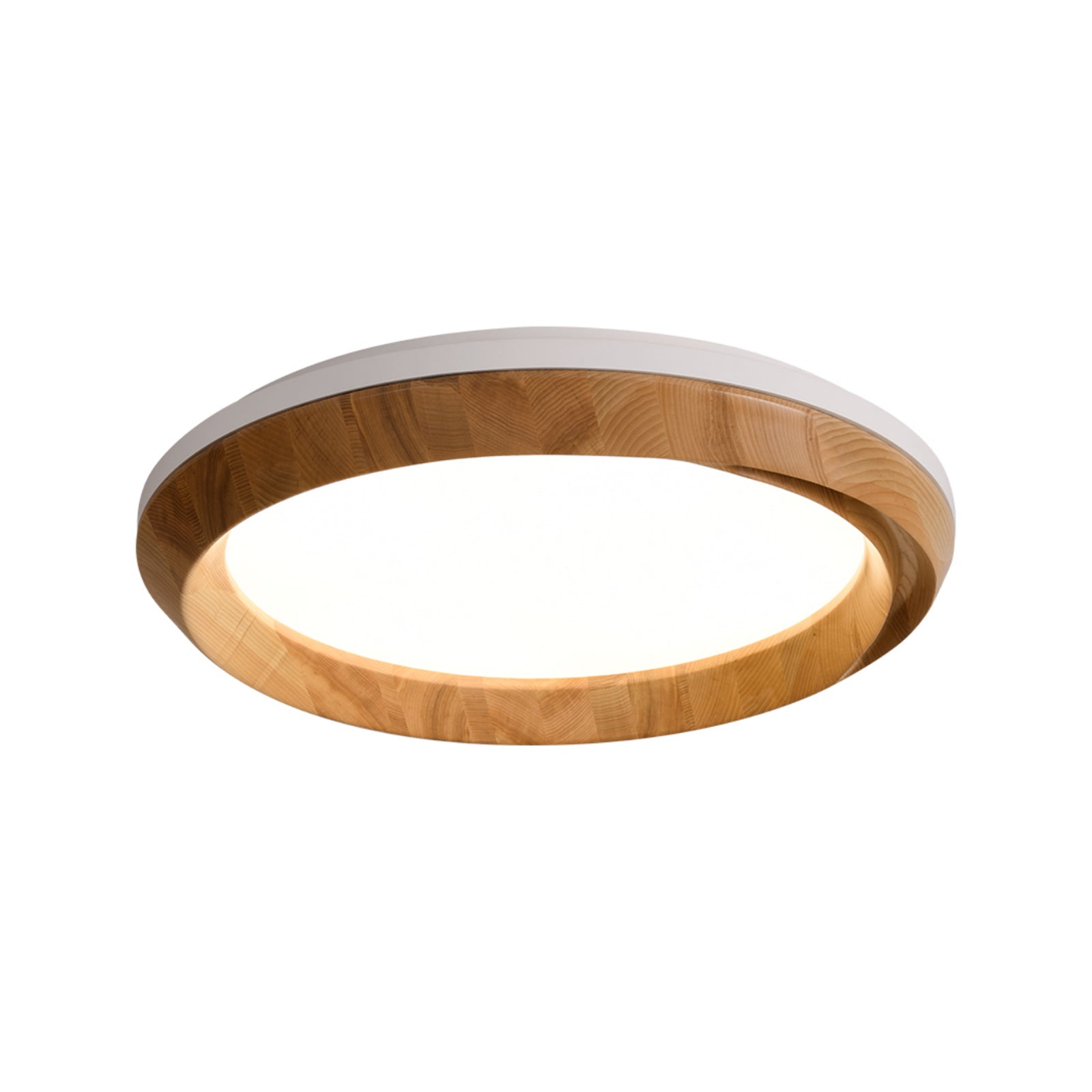 Aurdoreth Modern Minimalist Ripple Wood Ceiling Light