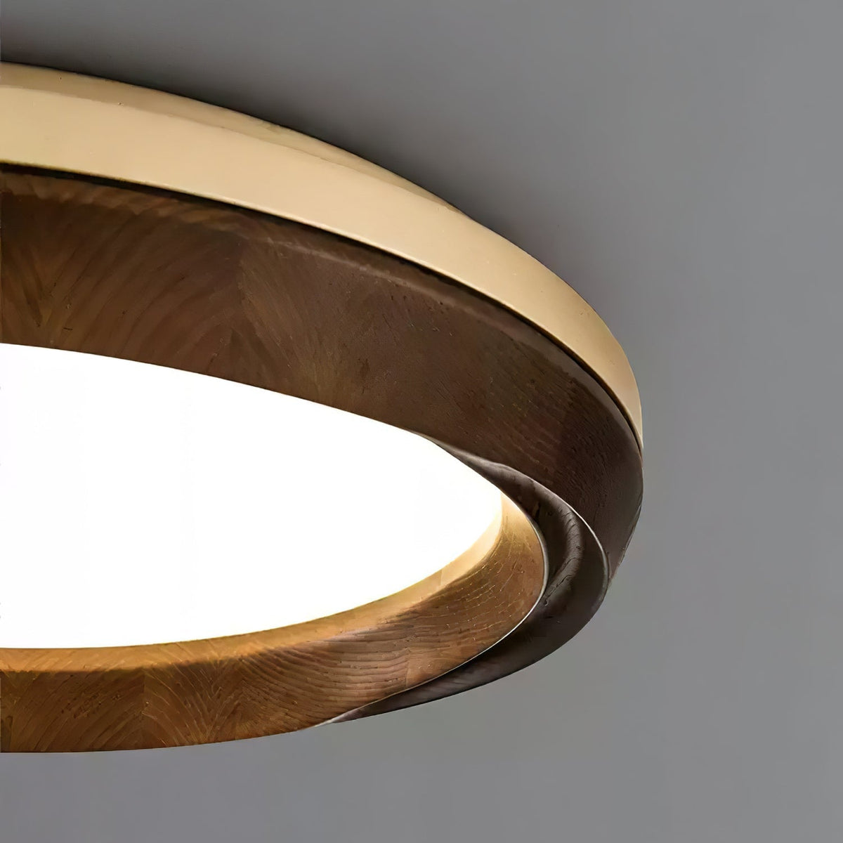 Aurdoreth Modern Minimalist Ripple Wood Ceiling Light