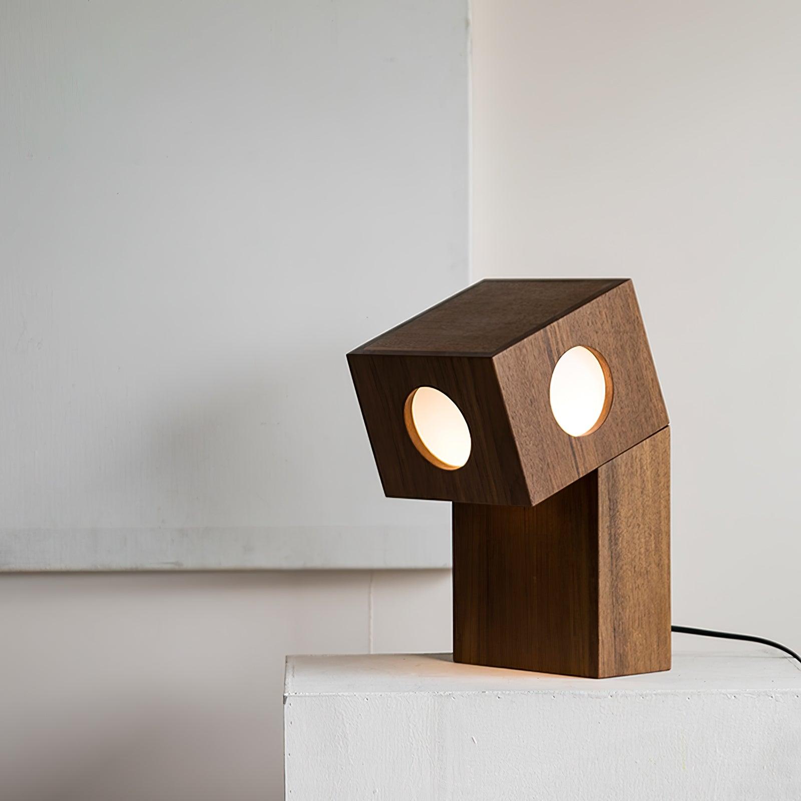 Geo Modern Wood Table Lamp