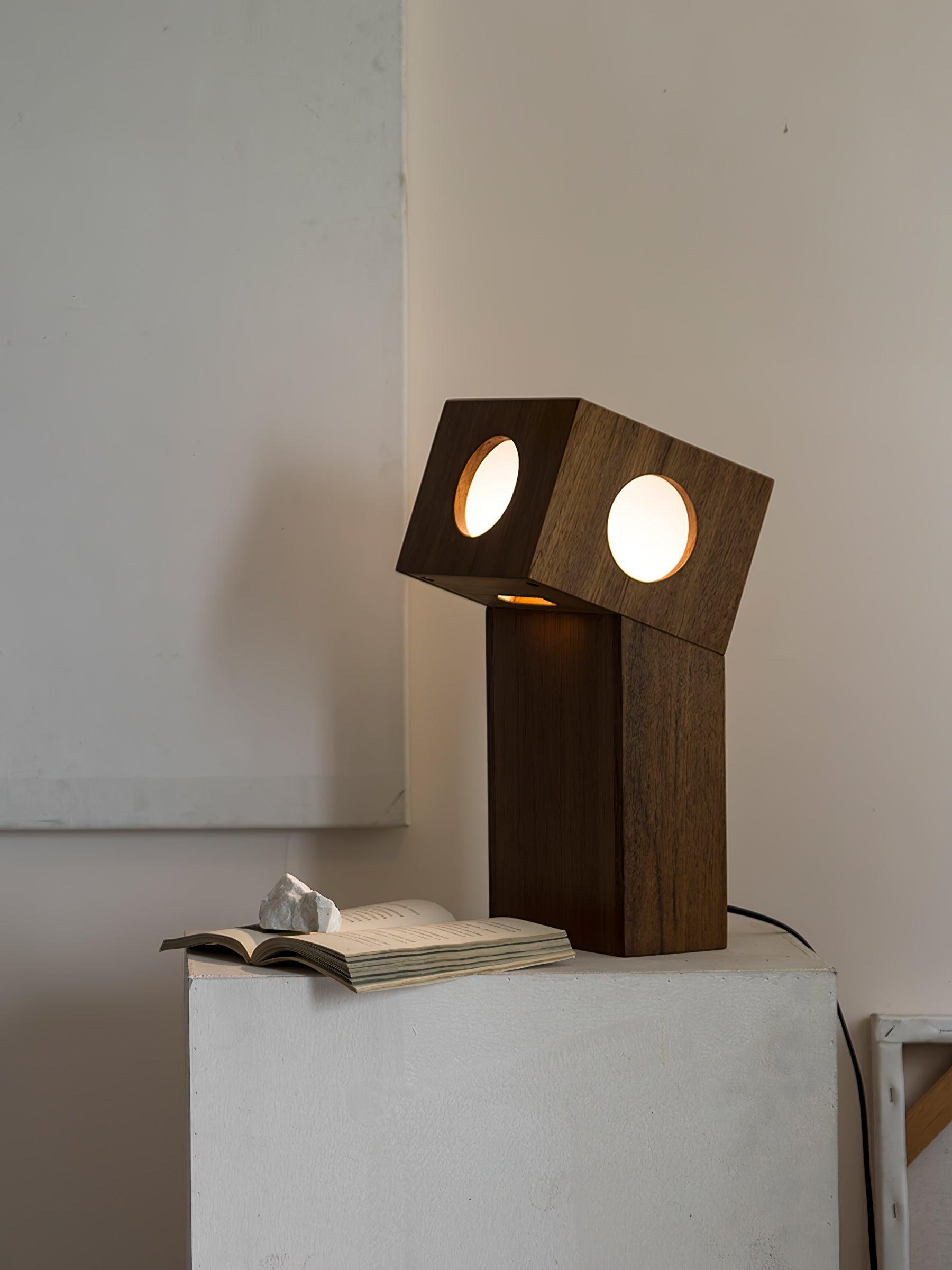 Geo Modern Wood Table Lamp