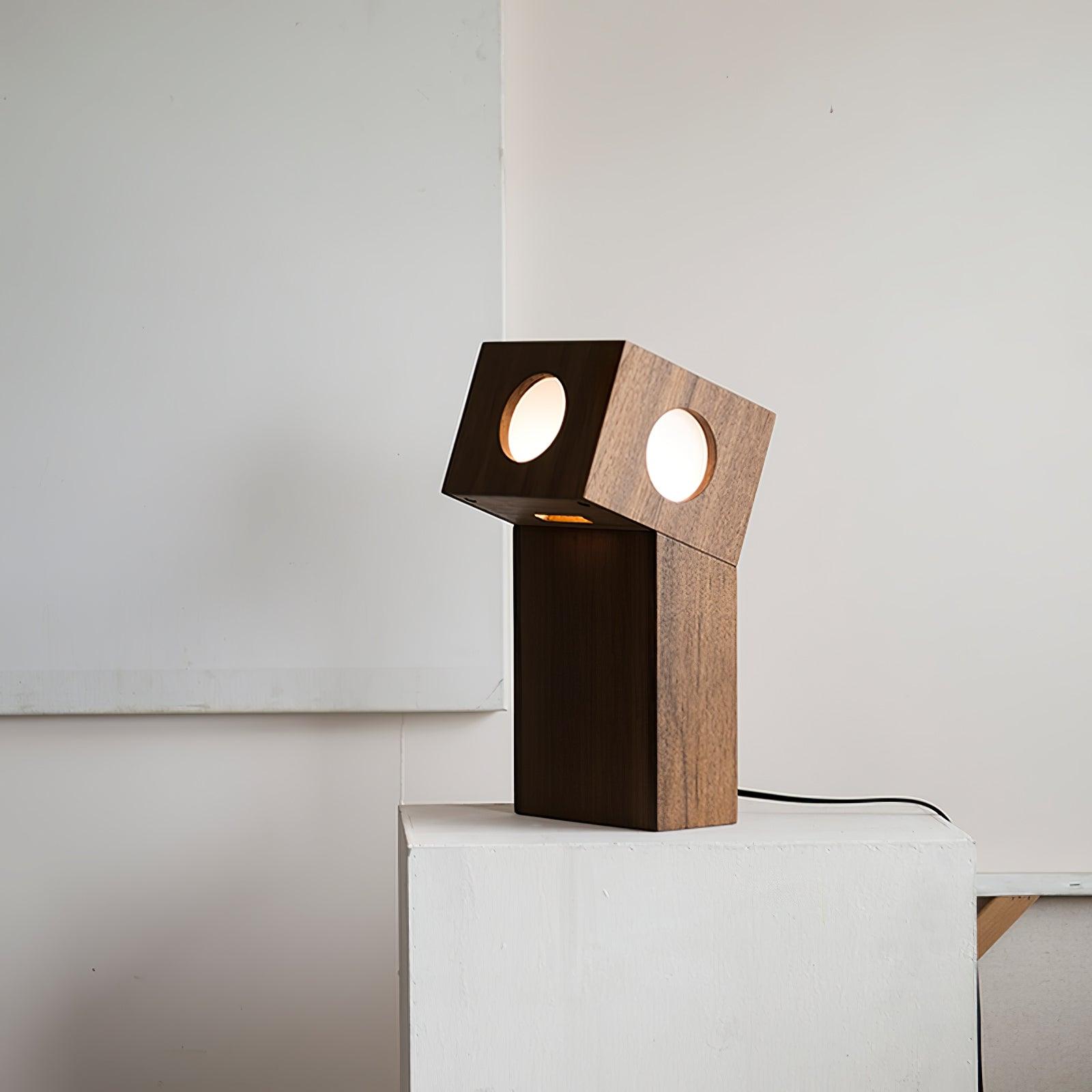 Geo Modern Wood Table Lamp