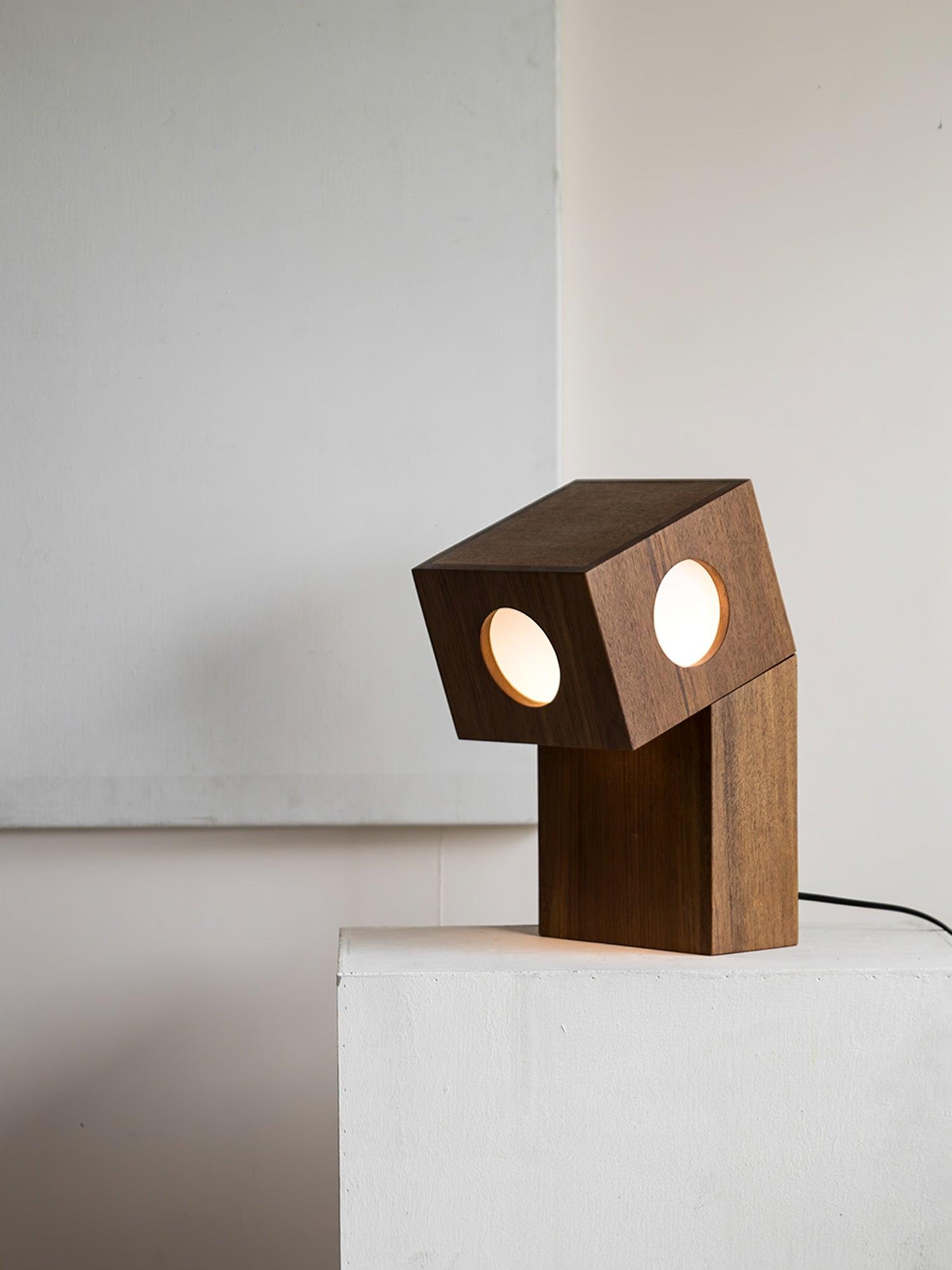 Geo Modern Wood Table Lamp