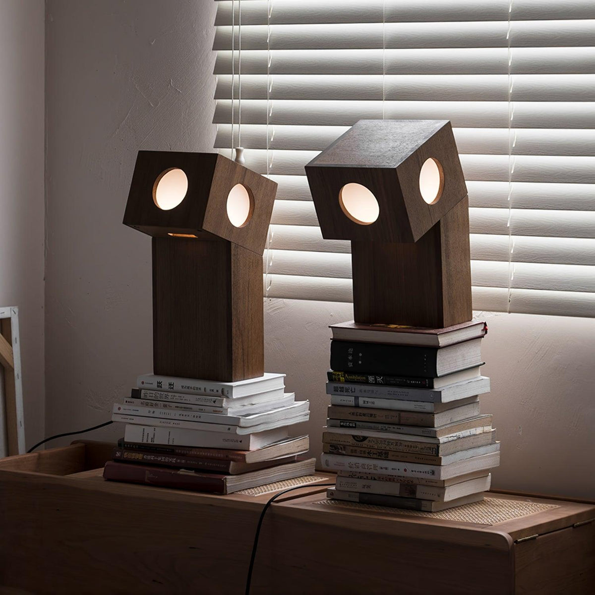 Geo Modern Wood Table Lamp
