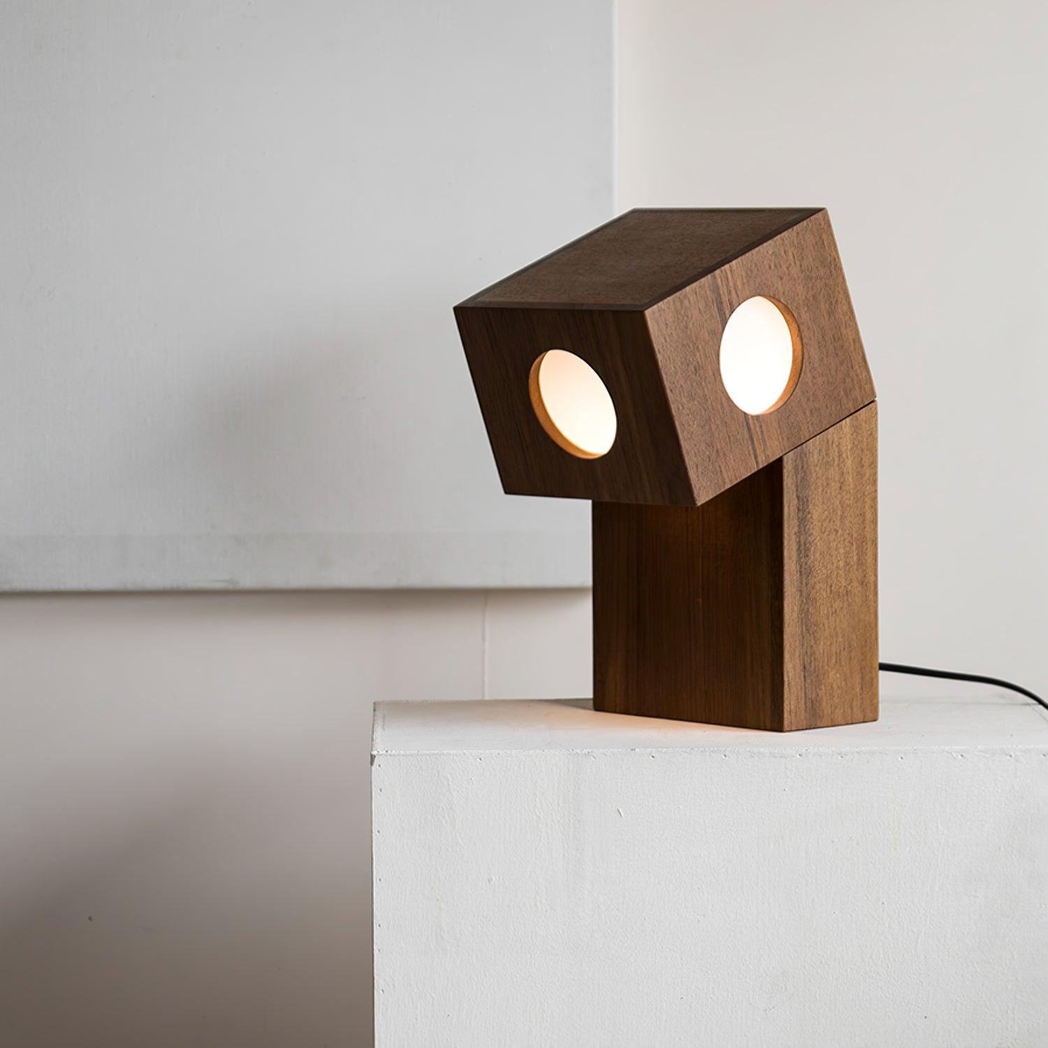 Geo Modern Wood Table Lamp
