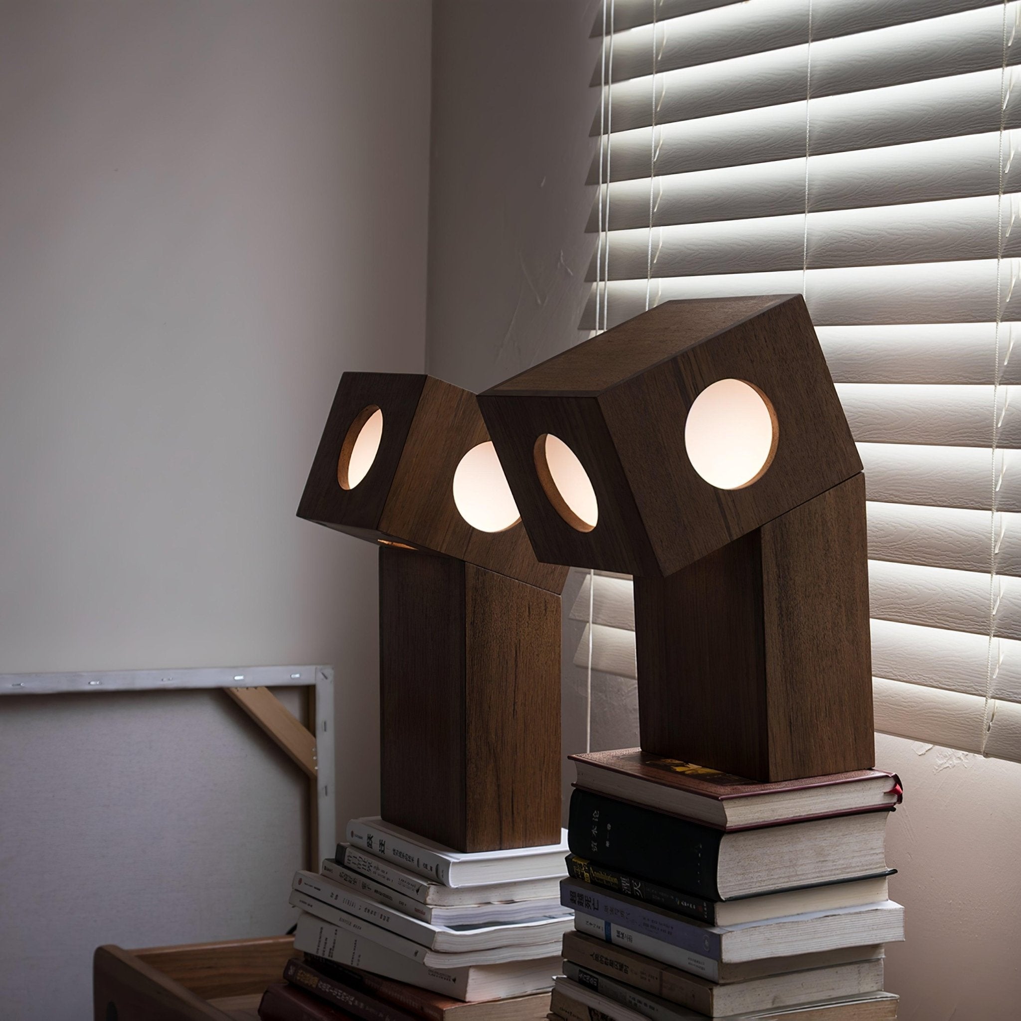 Geo Modern Wood Table Lamp