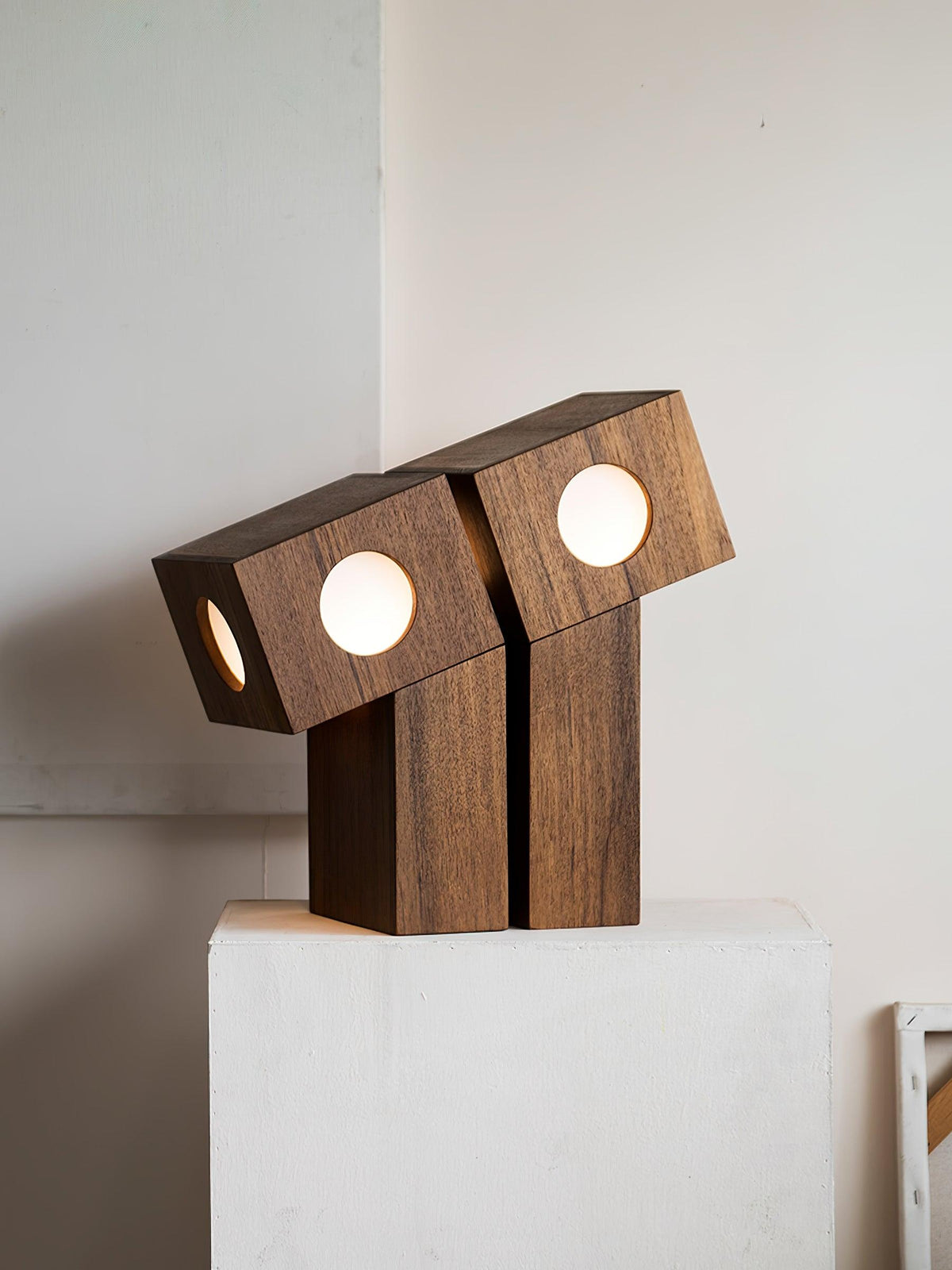 Geo Modern Wood Table Lamp