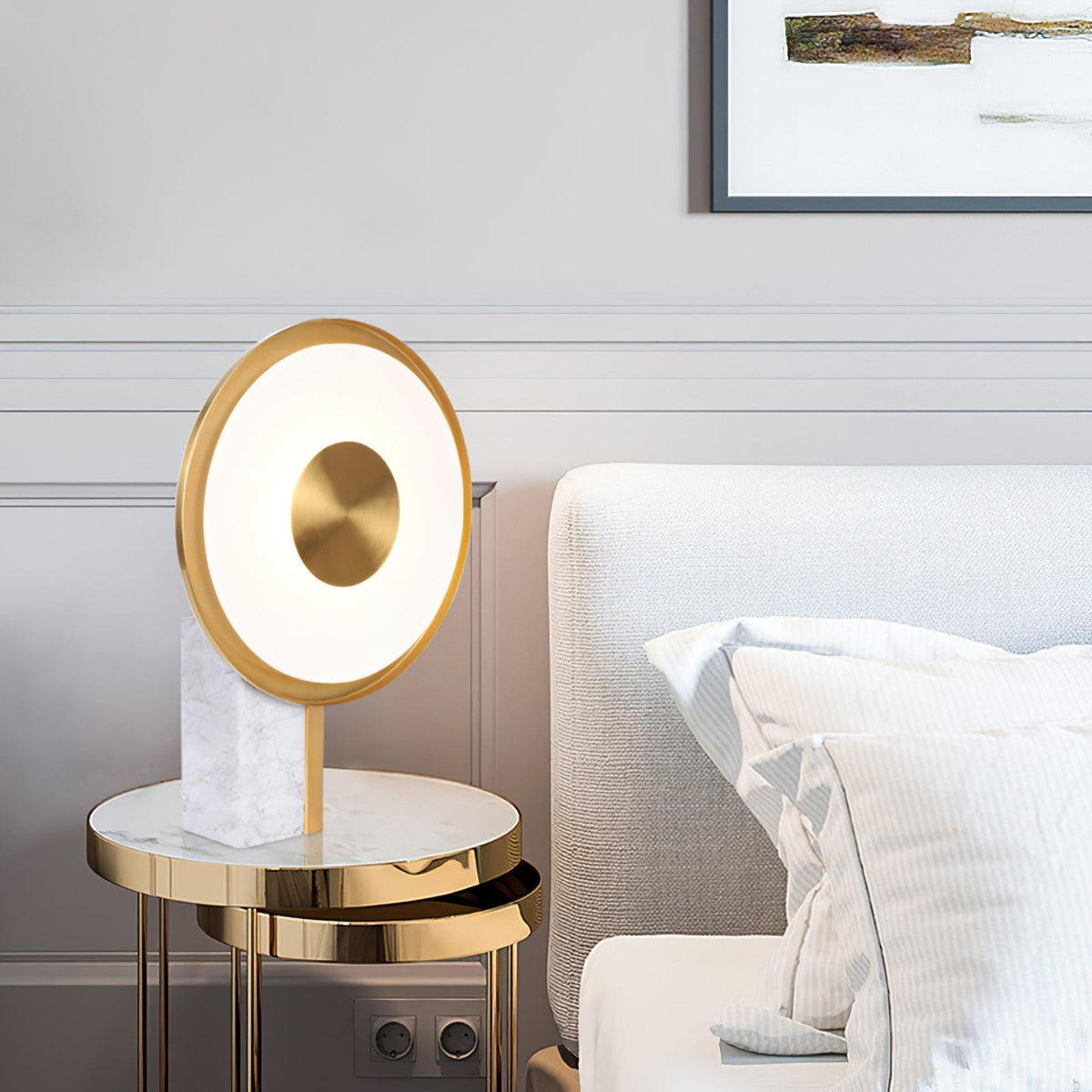 Tessain Marble Minimalist Table Lamp