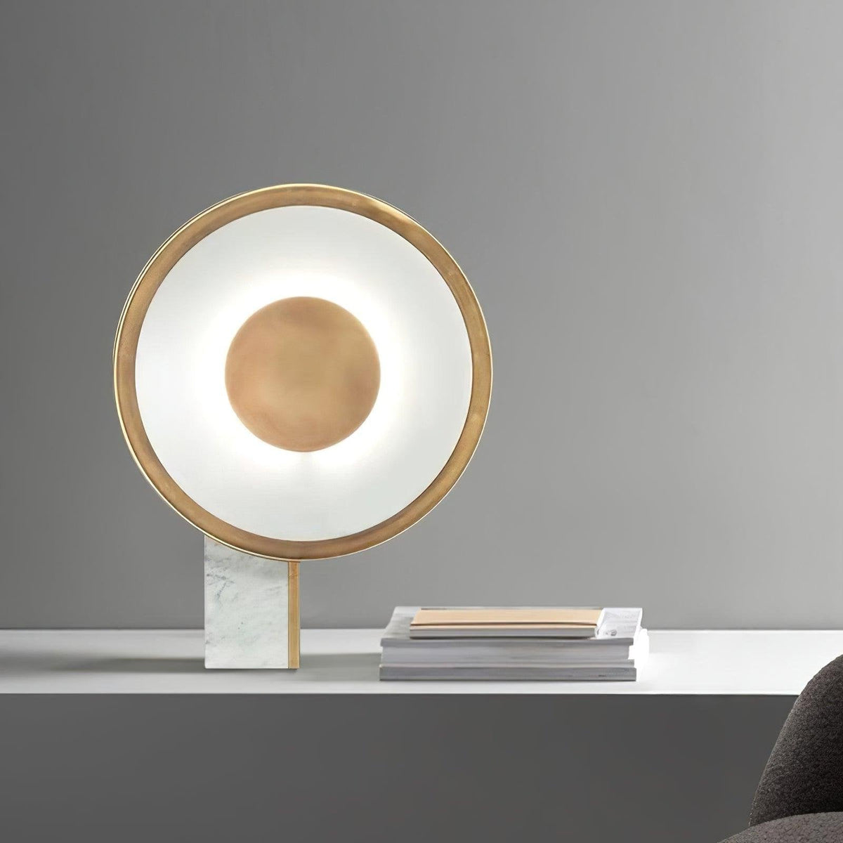 Tessain Marble Minimalist Table Lamp