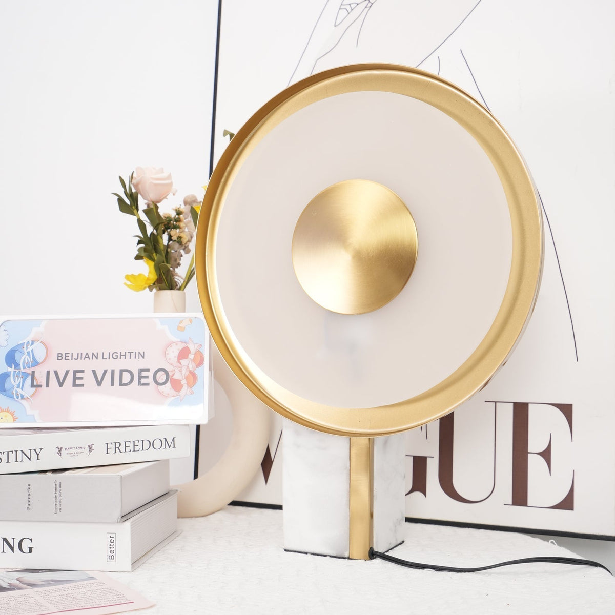 Tessain Marble Minimalist Table Lamp