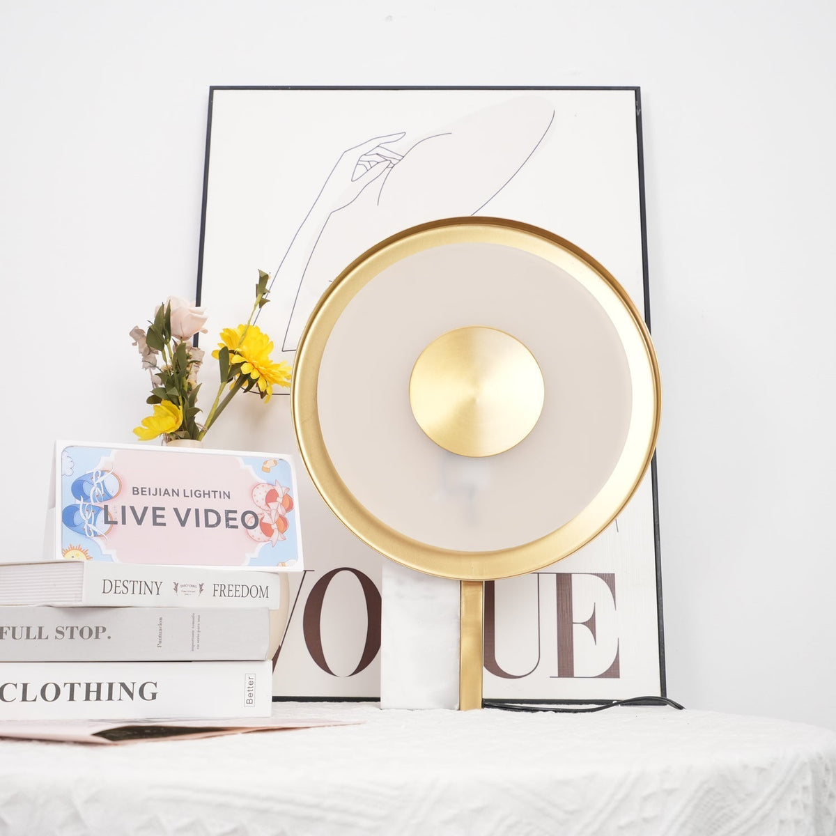 Tessain Marble Minimalist Table Lamp