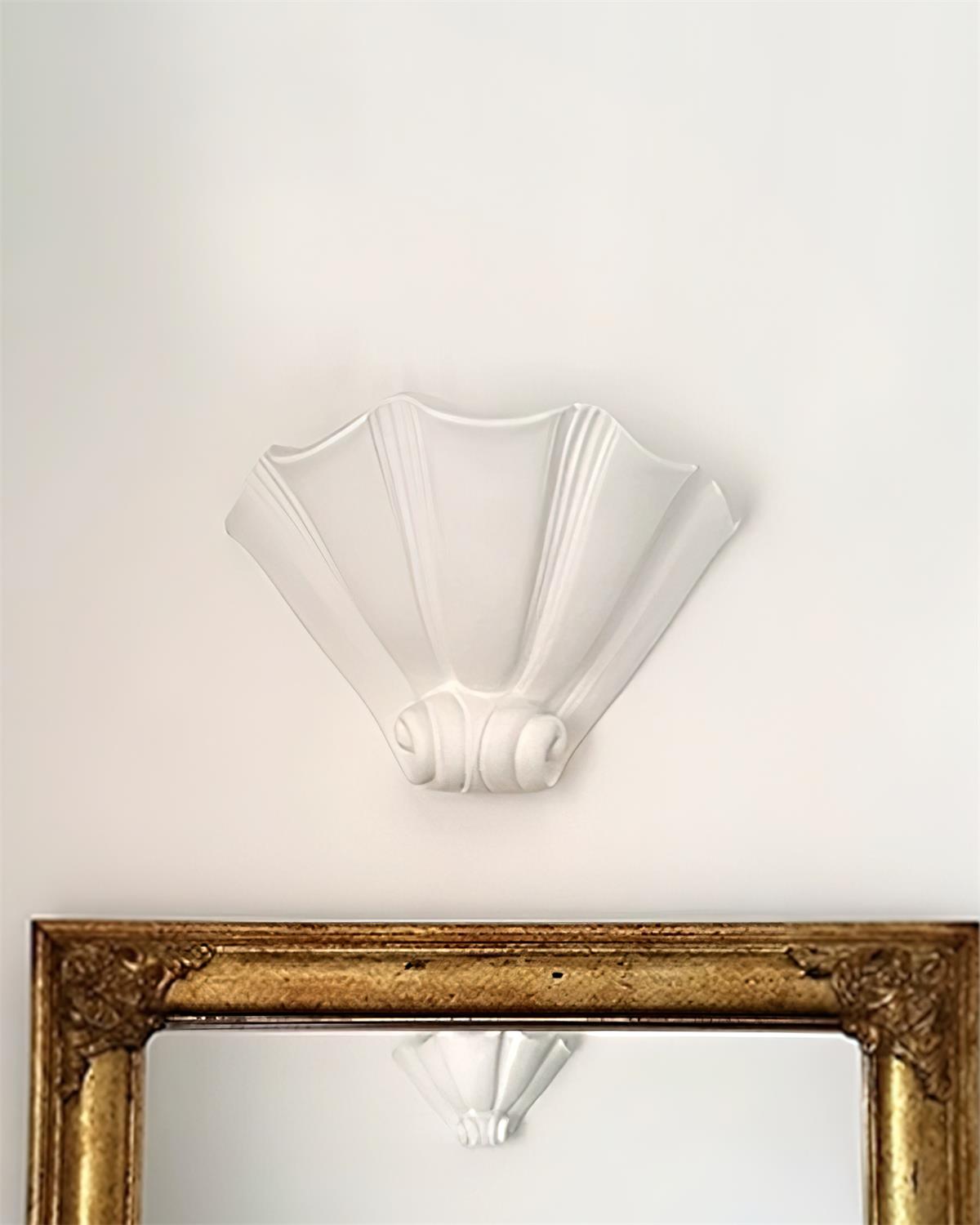 Ysola White Plaster Shell Wall Lamp - Neutral Decor