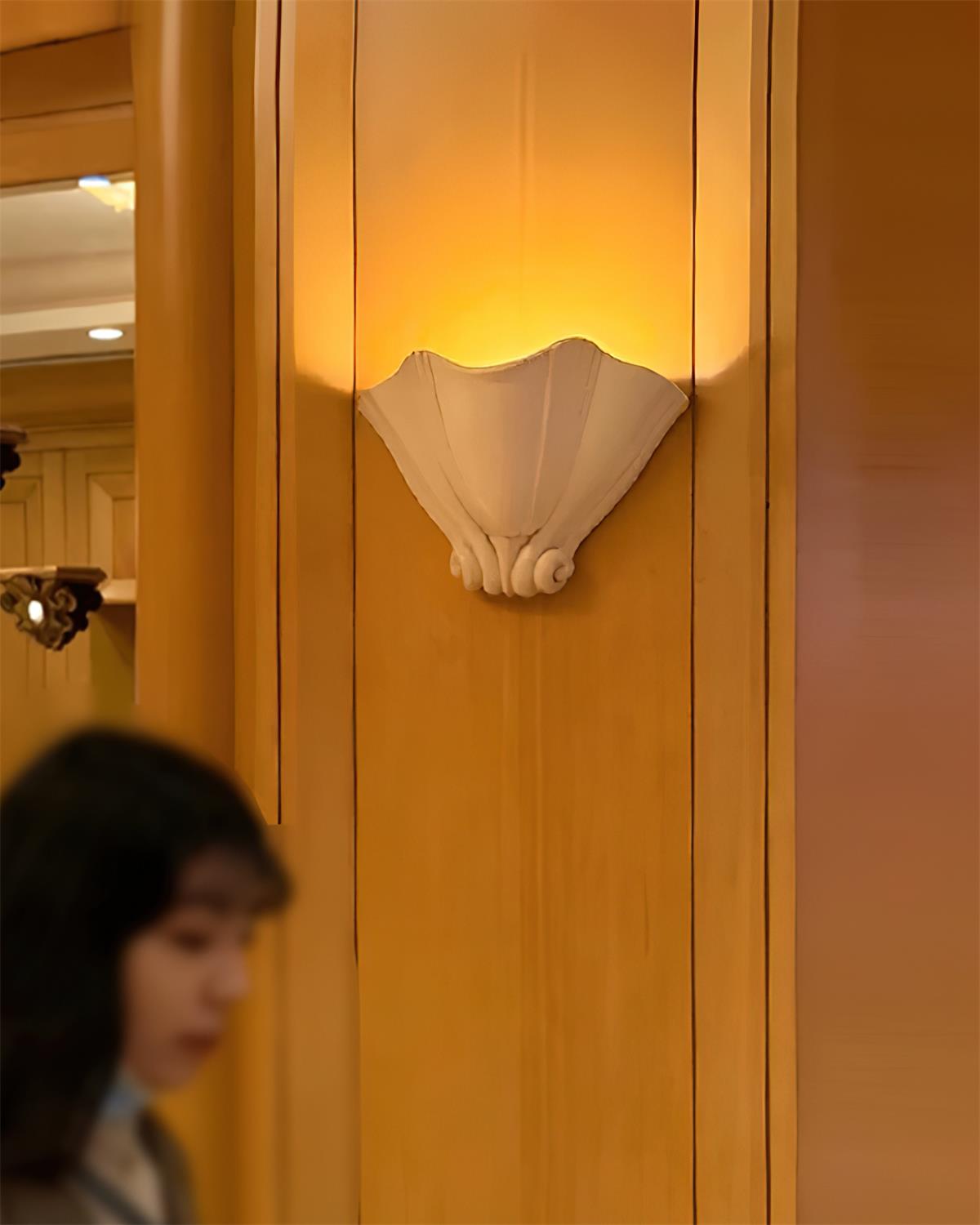 Ysola White Plaster Shell Wall Lamp - Neutral Decor