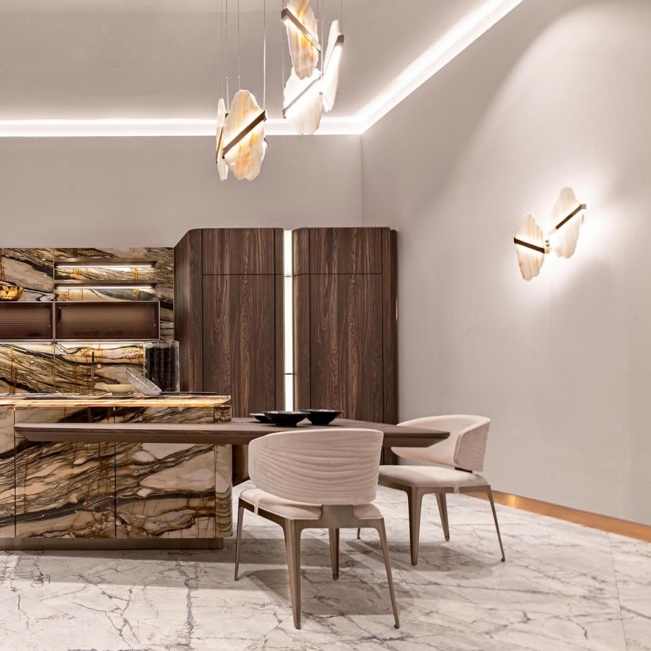 Ollorus Irregular Alabaster Chandelier