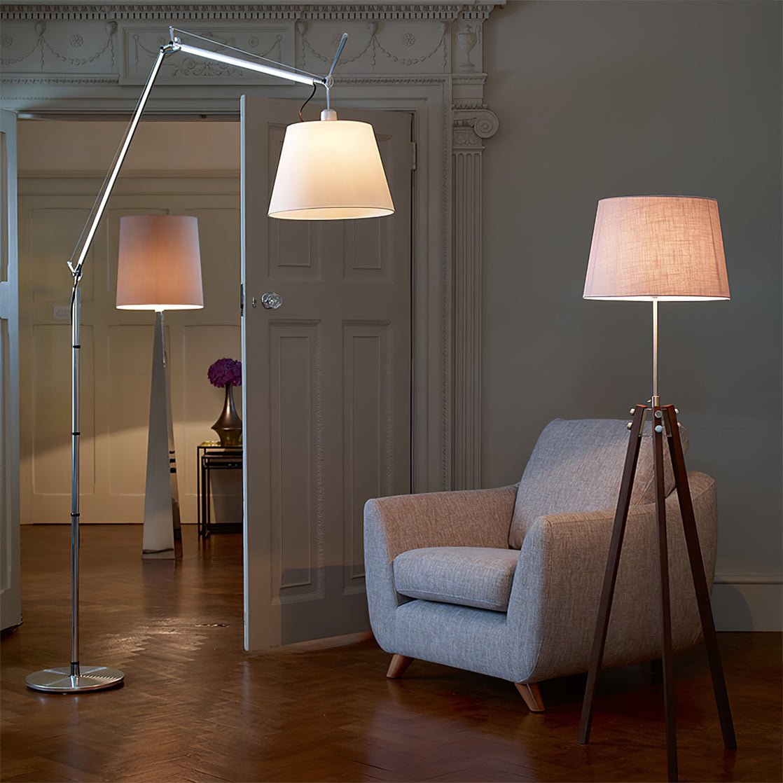 Ciroce Fabric Industrial Floor Lamp