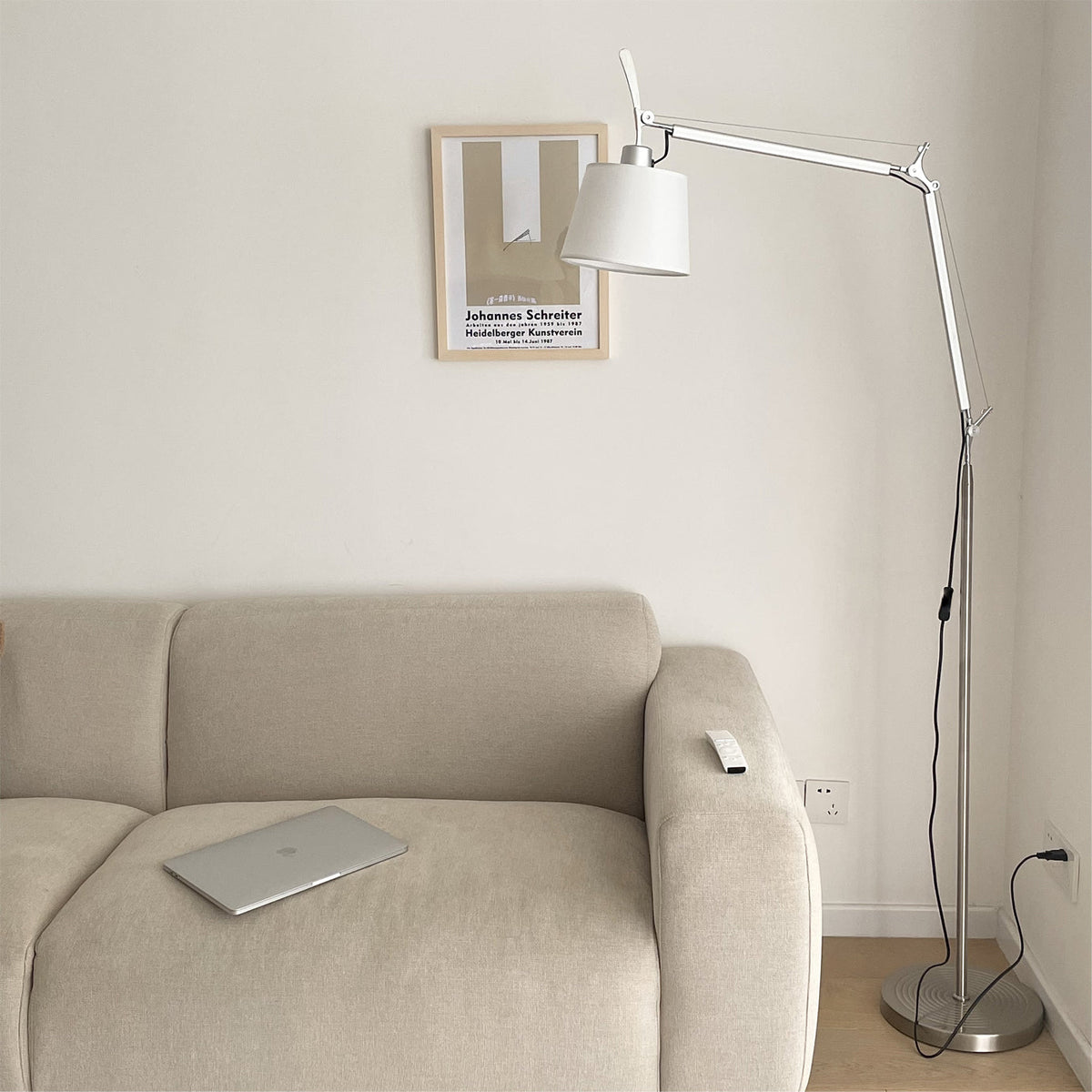 Ciroce Fabric Industrial Floor Lamp