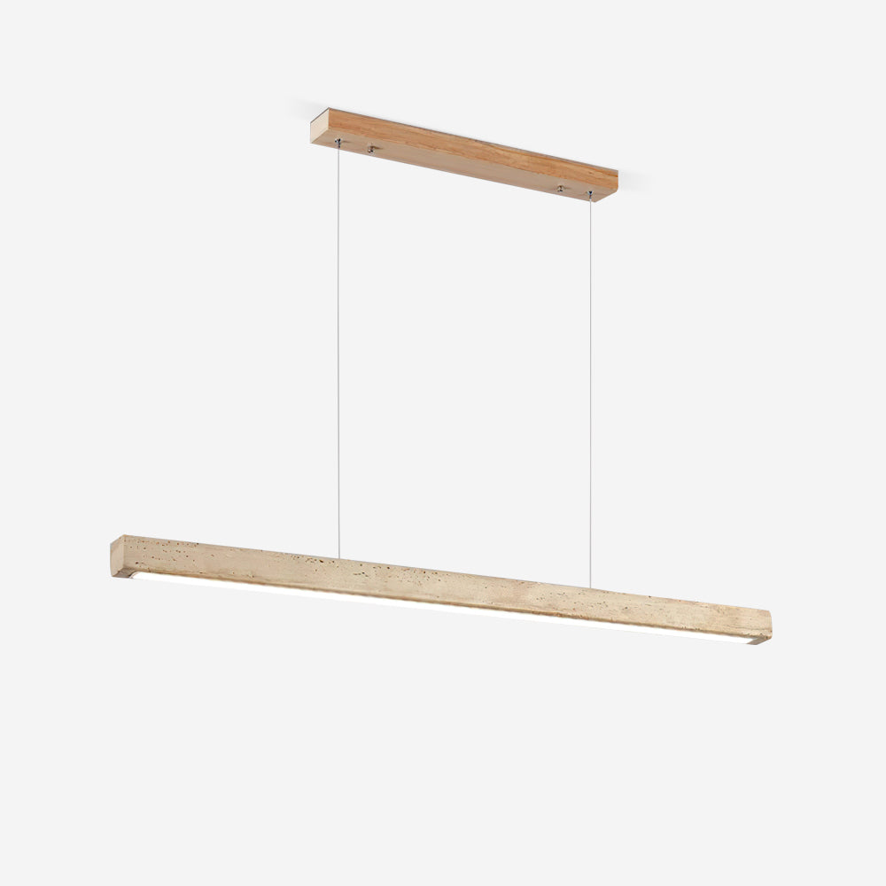 Delya Linear Travertine Pendant Lamp - Neutral Decor