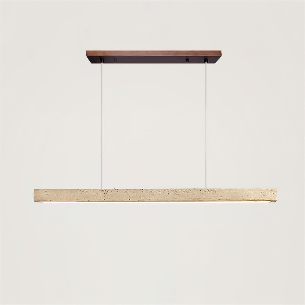 Delya Linear Travertine Pendant Lamp - Neutral Decor