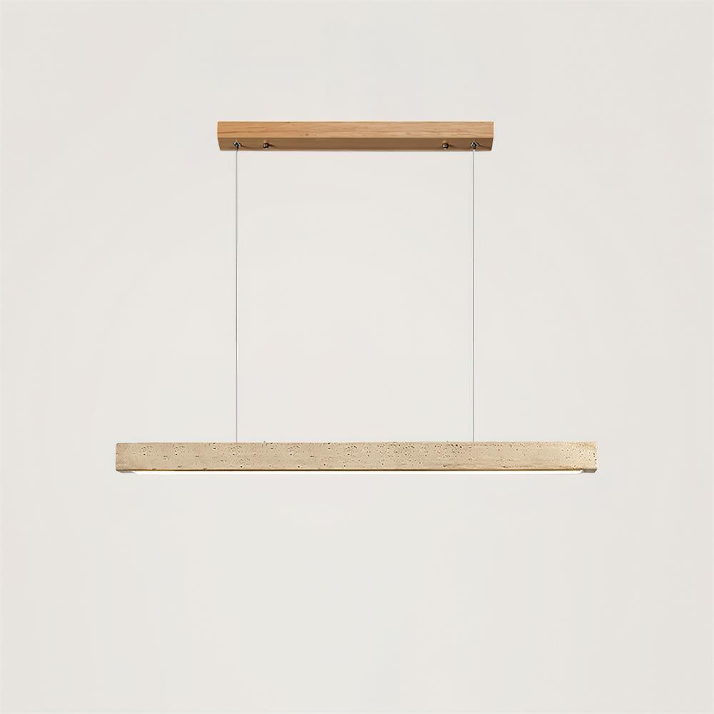 Delya Linear Travertine Pendant Lamp - Neutral Decor