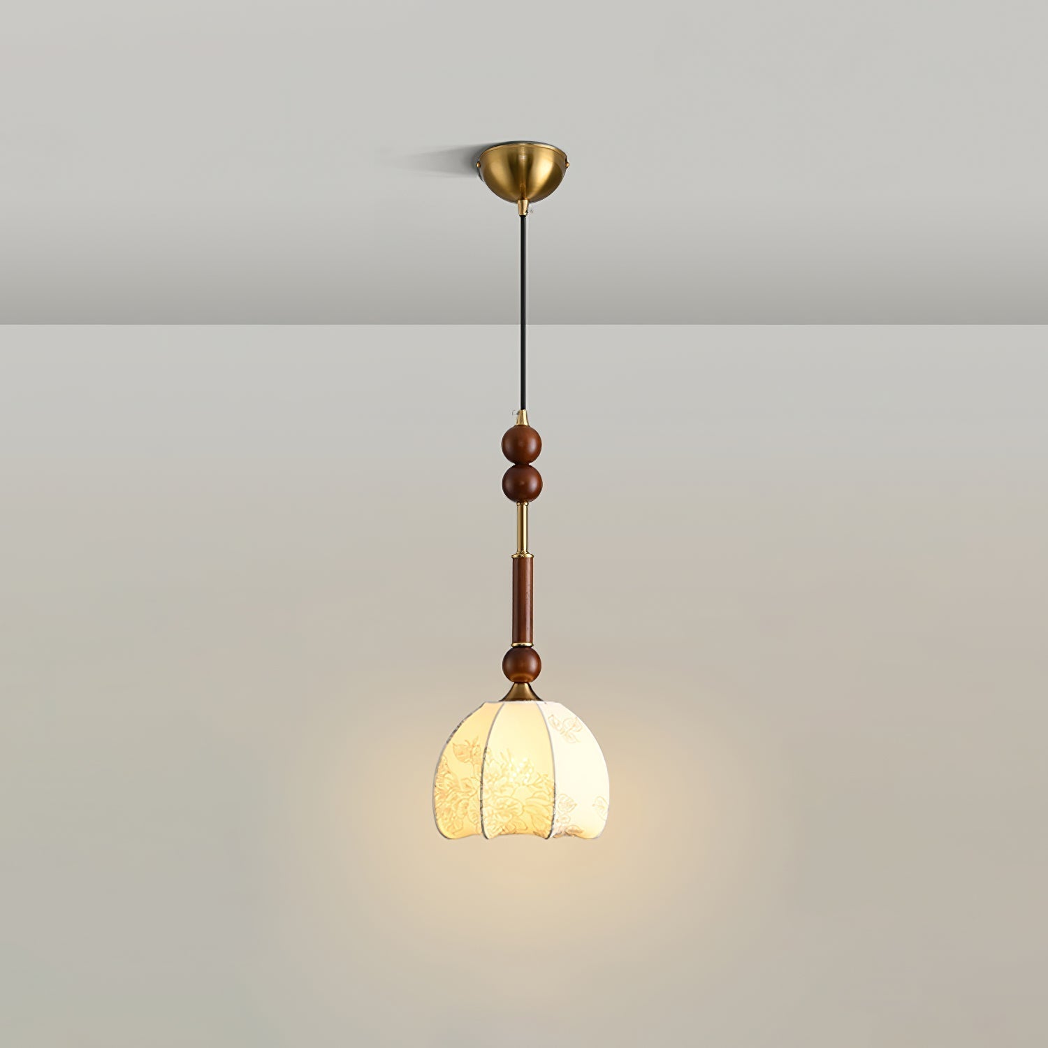 Yovelis Vintage Wood Pendant Lamp