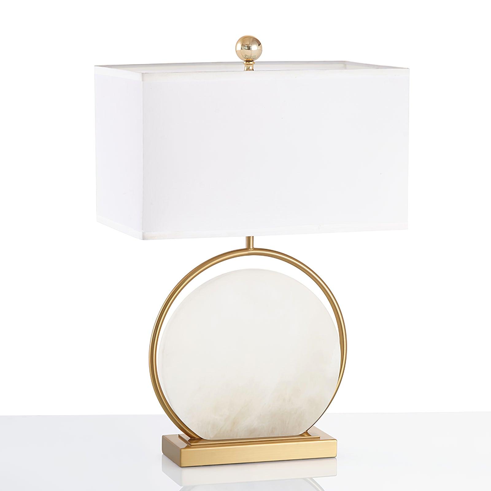 Cirilina Ring Base Alabaster Table Lamp