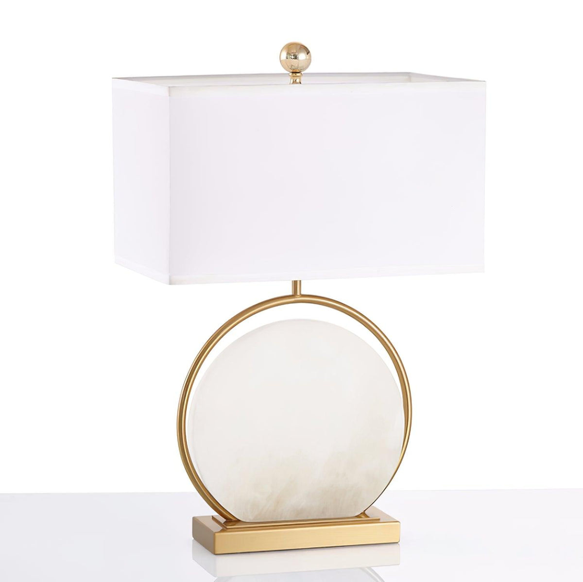 Cirilina Ring Base Alabaster Table Lamp