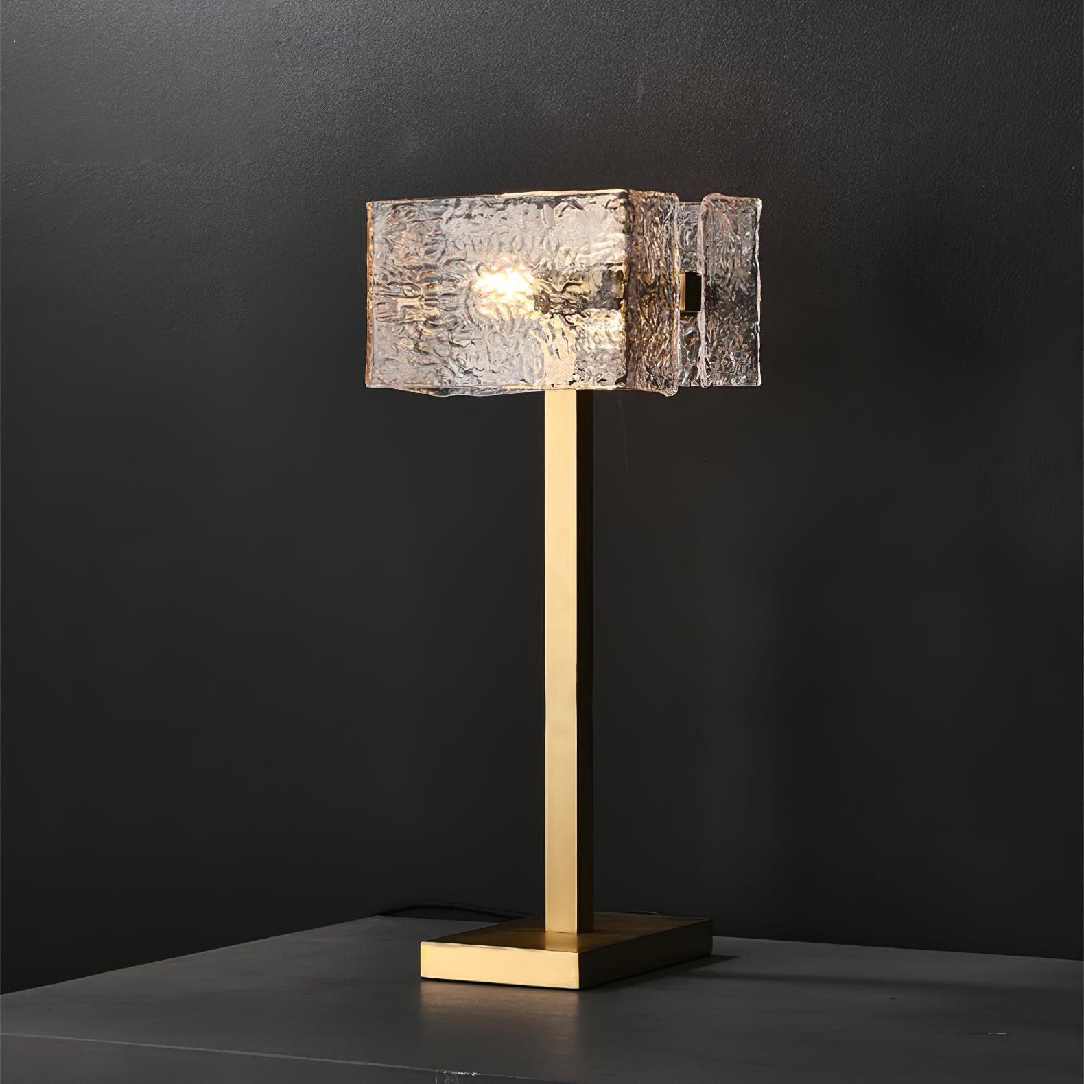 Blyn Brass Glass Artistic Table Lamp