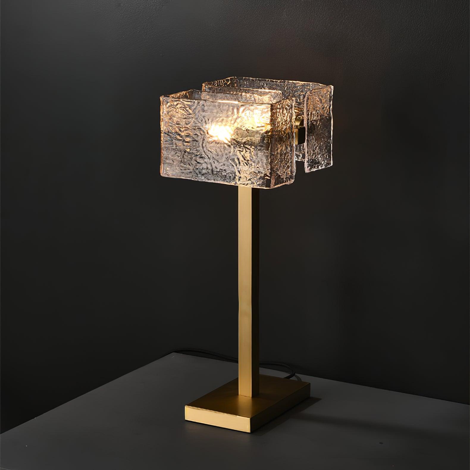 Blyn Brass Glass Artistic Table Lamp