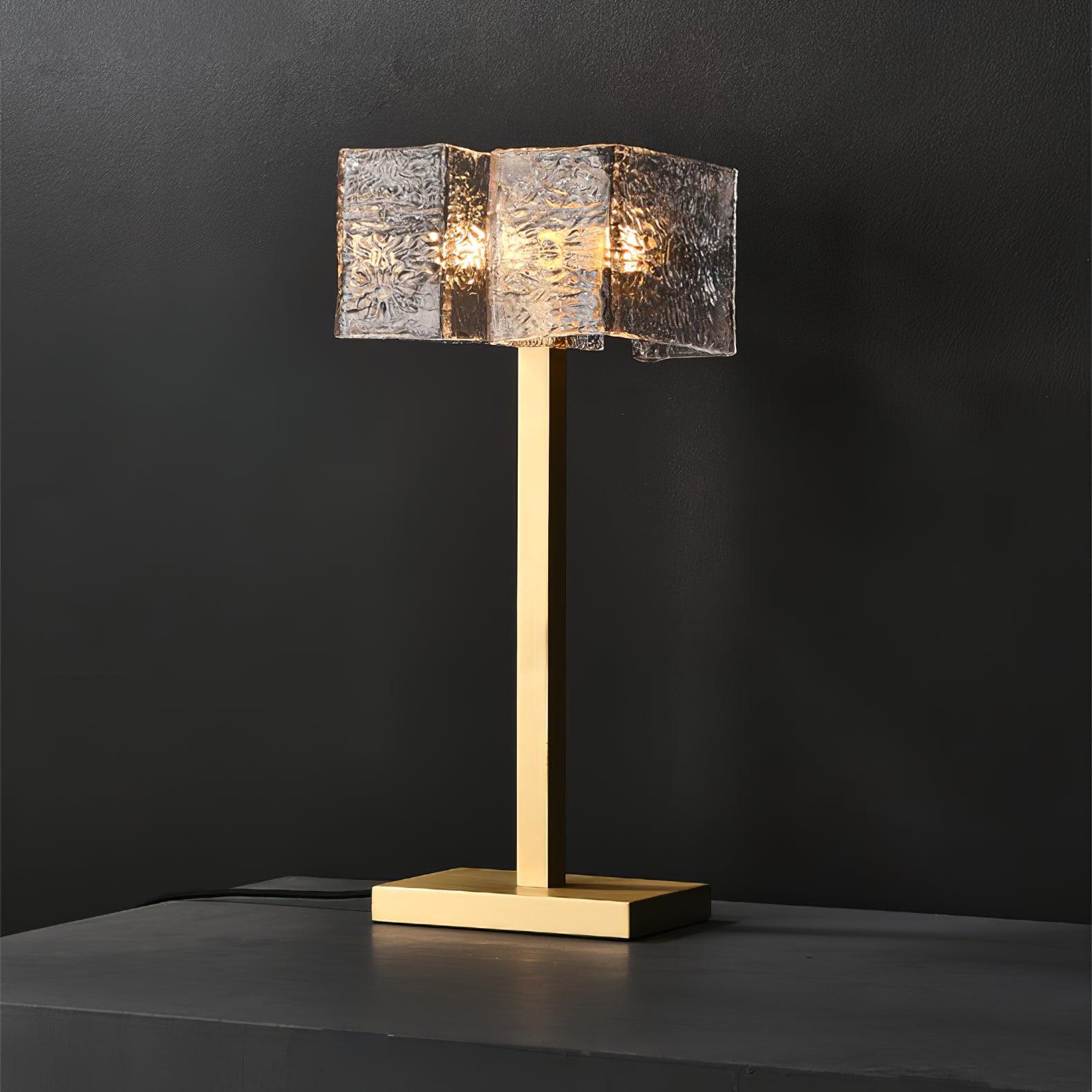 Blyn Brass Glass Artistic Table Lamp