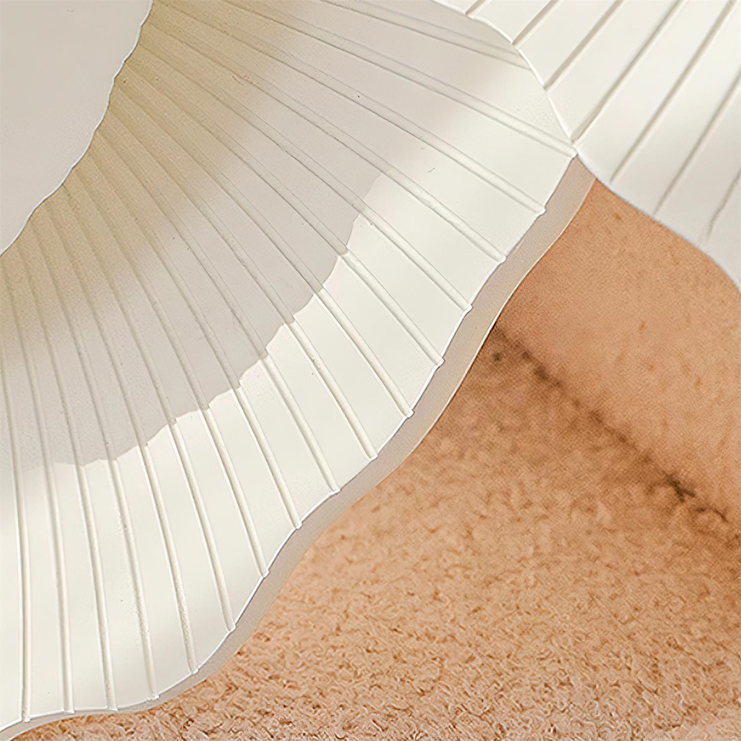 Ceiling Light Scalloped Resin Disc Playful Interiors - Neutral Decor