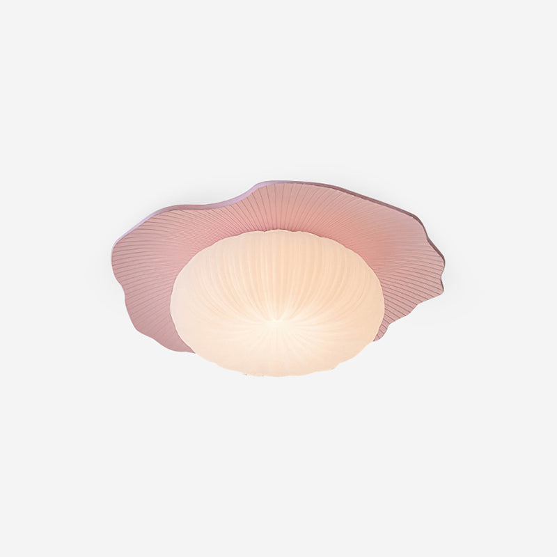 Ceiling Light Scalloped Resin Disc Playful Interiors - Neutral Decor