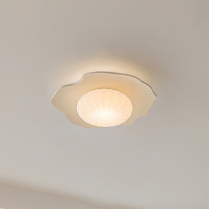 Ceiling Light Scalloped Resin Disc Playful Interiors - Neutral Decor