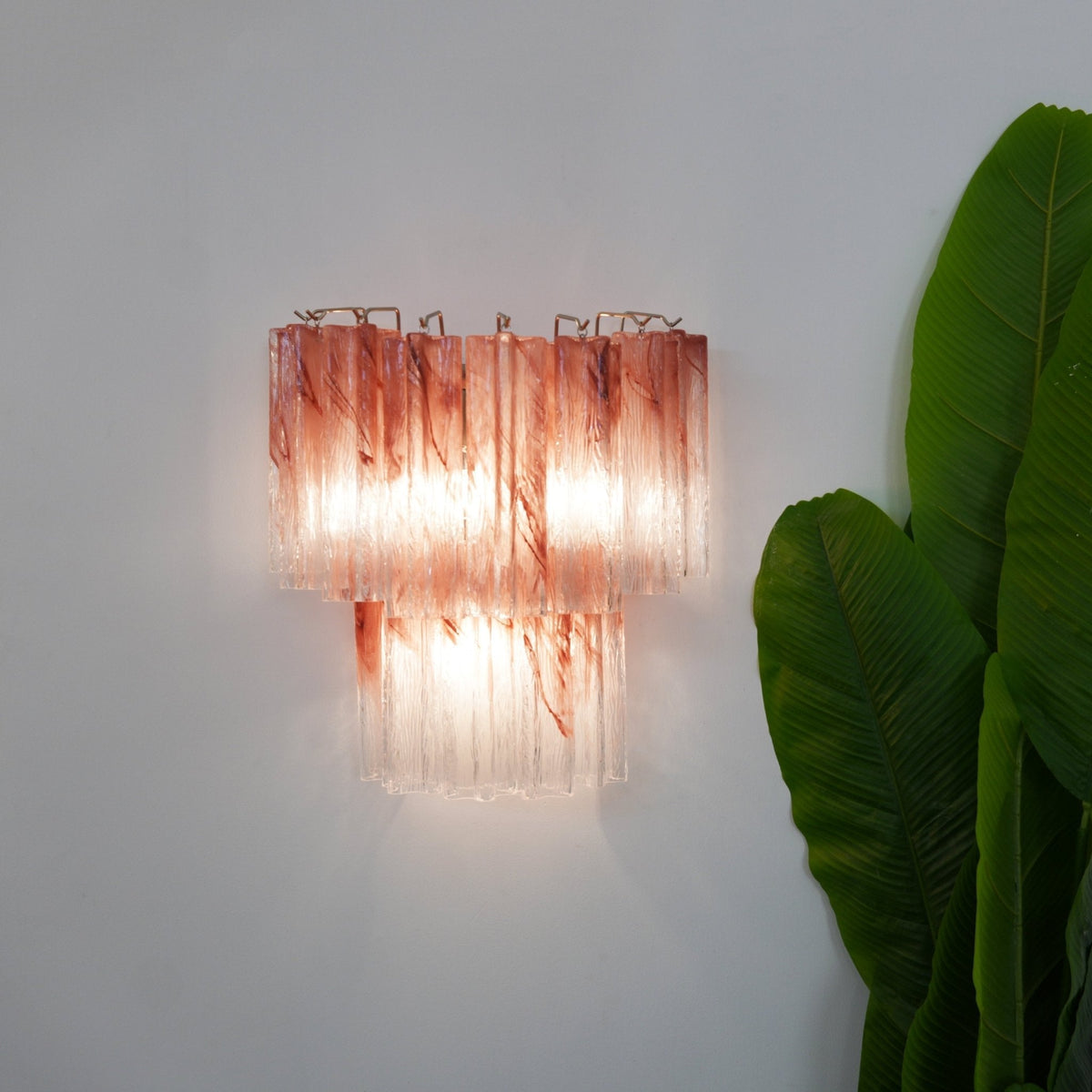 Lioreeria Wall Light Rose Glass Blades Romantic Watercolor