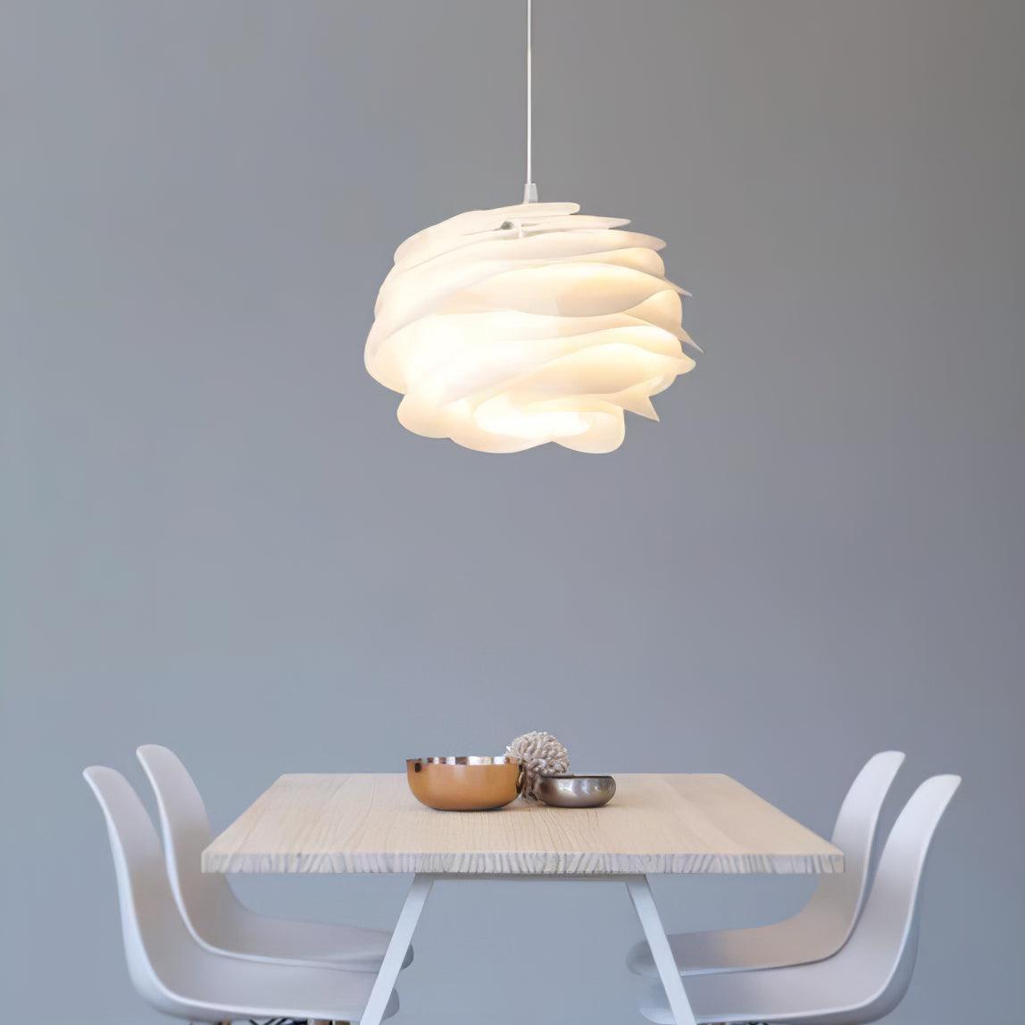 Solara Pendant Lamp PVC Rose Floral Layered Romantic - Neutral Decor