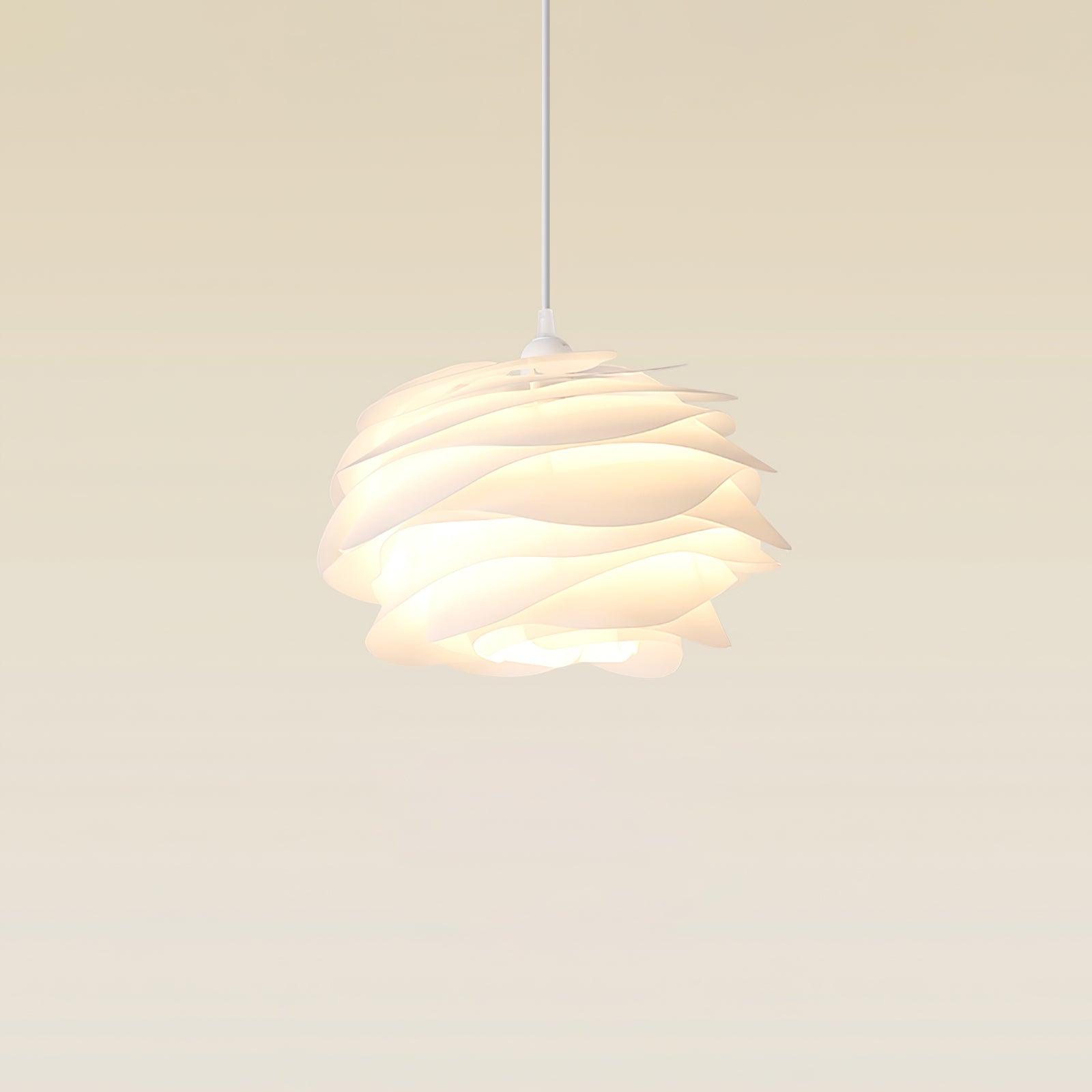 Solara Pendant Lamp PVC Rose Floral Layered Romantic - Neutral Decor
